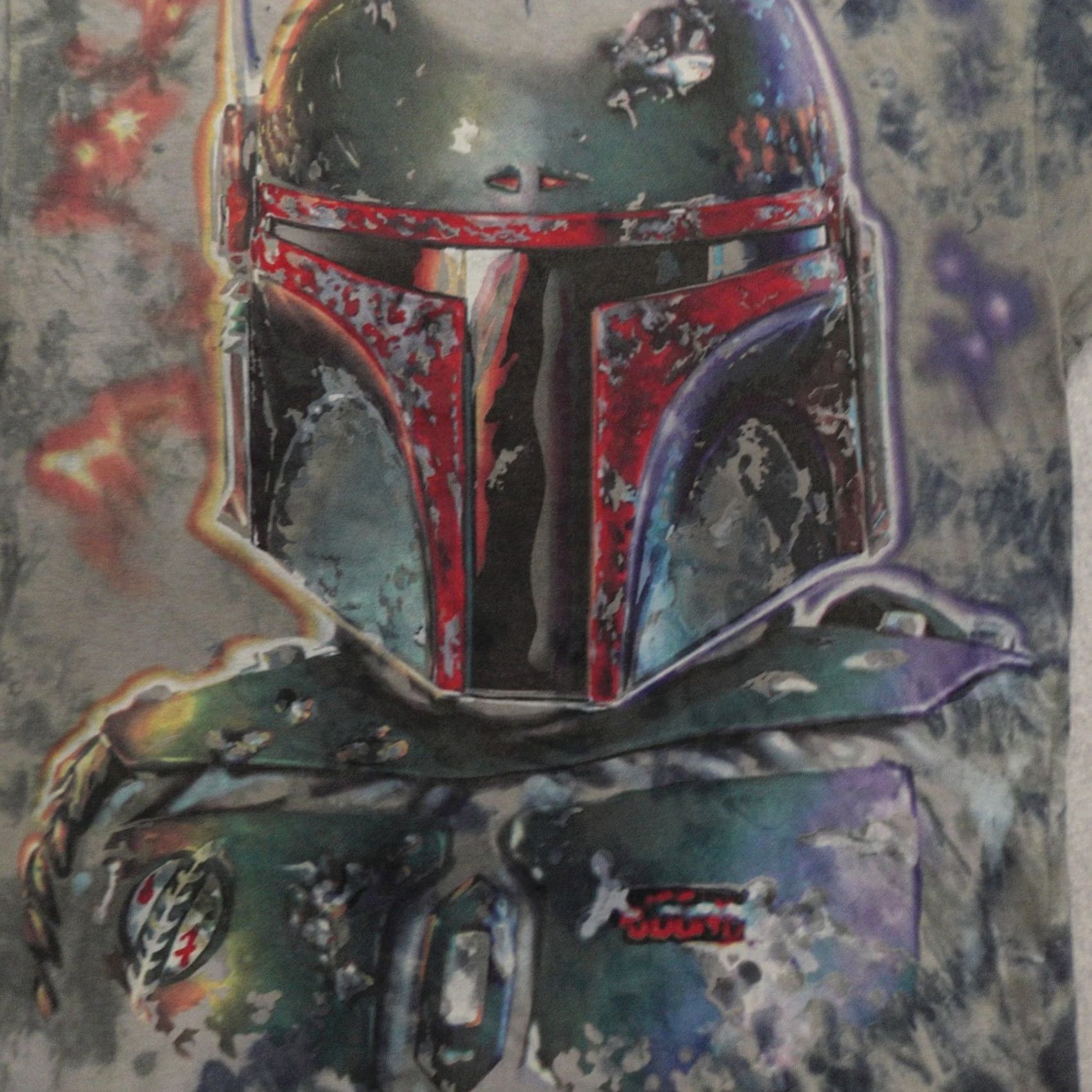 Disney Disney Parks Star Wars Boba Fett Tshirt Mens M Size Medium (20X28) Multicolor Tie Dye Graphic Shirt Size US M / EU 48-50 / 2 - 2 Thumbnail