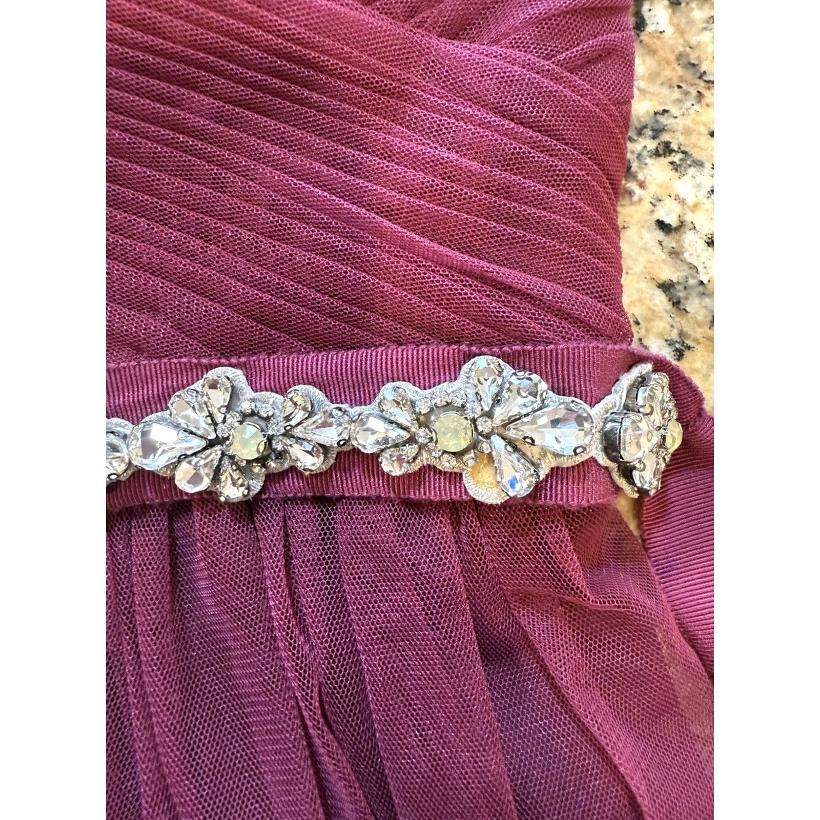 Anthropologie VINTAGE Anthropologie x BHLDN Hitherto Fleur maxi Dress gown wine wedding guest Size 0 Sleeveless Red Wedding Womens Ballet Size XS / US 0-2 / IT 36-38 - 7 Thumbnail