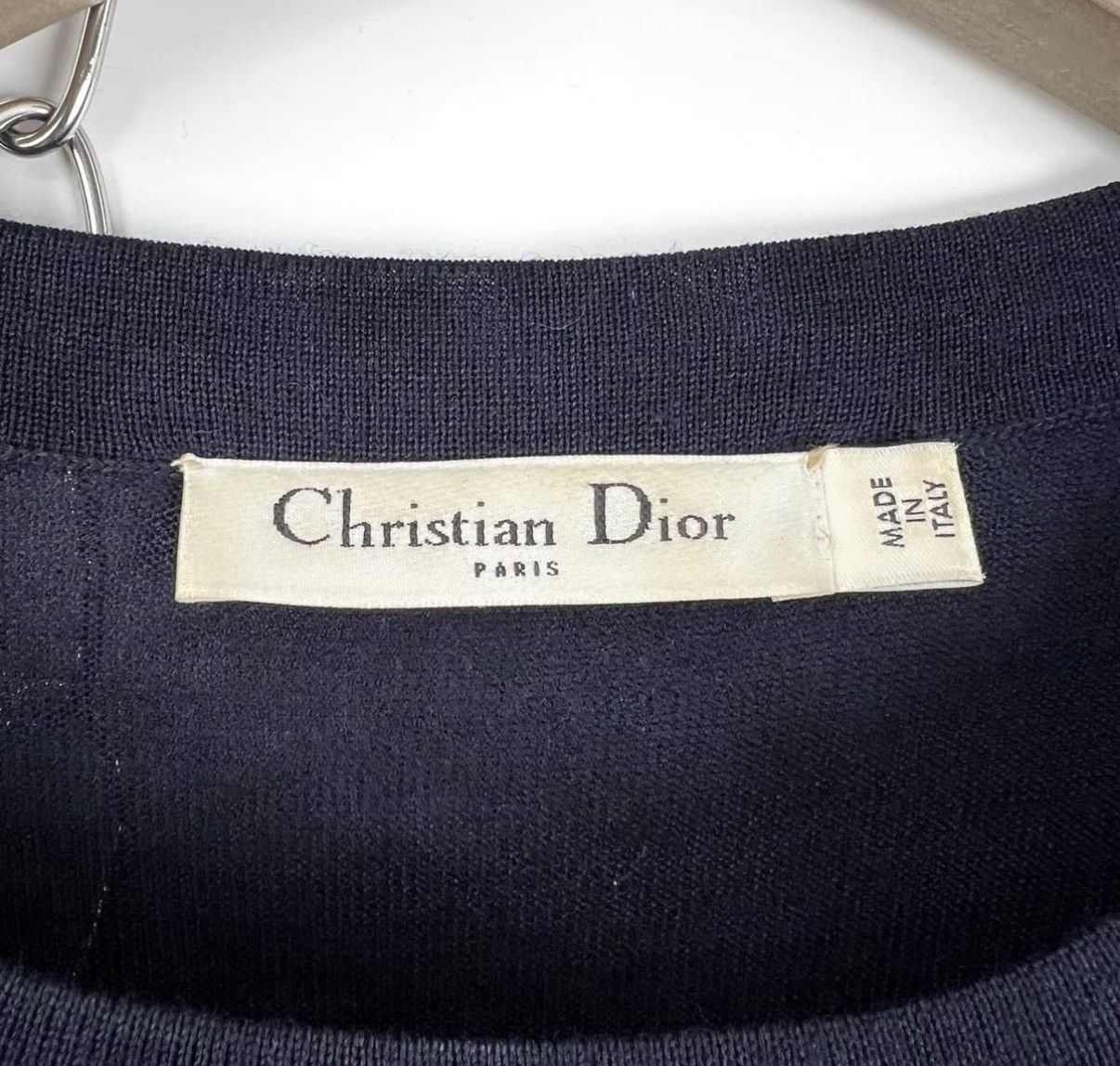Dior Dior Navy Blue Emblem Embroidered Knit Sweater K12 Size S / US 4 / IT 40 - 3 Thumbnail