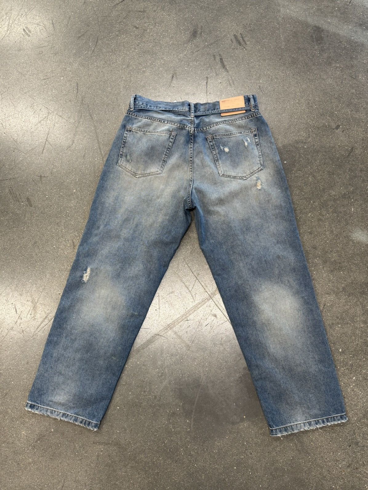 Acne Studios Acne Studios Belted Distressed Jeans Blue Size US 32 / EU 48 - 2 Thumbnail