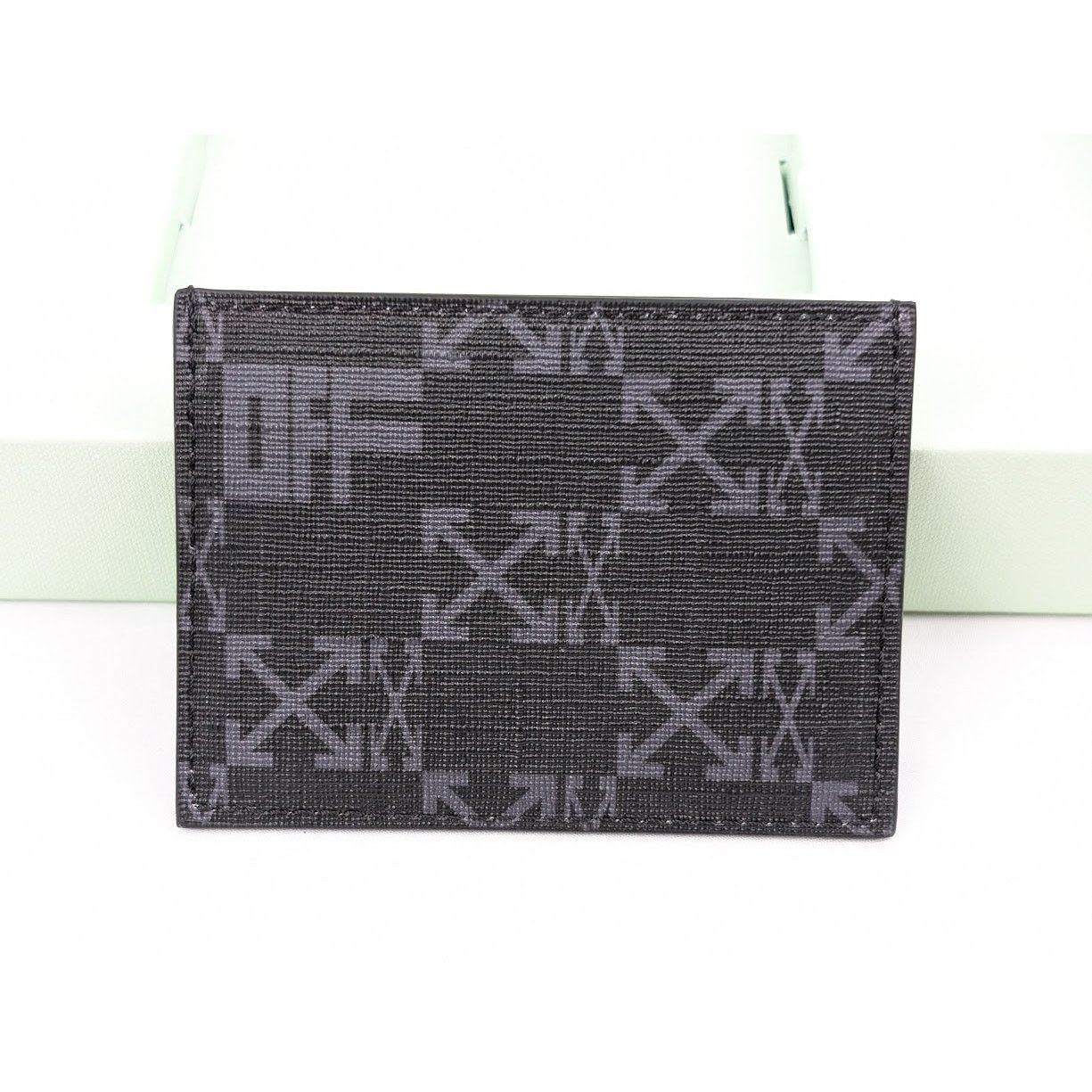 Off-White o1rshd1 Size:OS/Allover Simple Card Case Black/Dark Grey Size ONE SIZE - 6 Thumbnail
