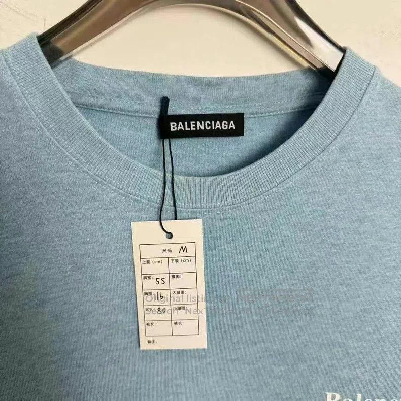 Balenciaga Balenciaga Haze Blue Cola Short Sleeve Size US M / EU 48-50 / 2 - 2 Thumbnail