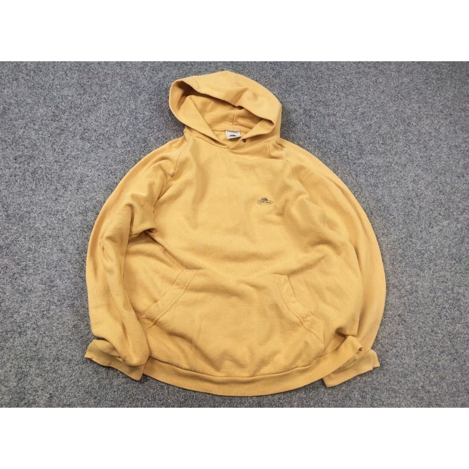 Fruit Of The Loom Vintage Fruit of the Loom USA Mini Logo Yellow Cotton Hoodie Size US L / EU 52-54 / 3 - 3 Thumbnail