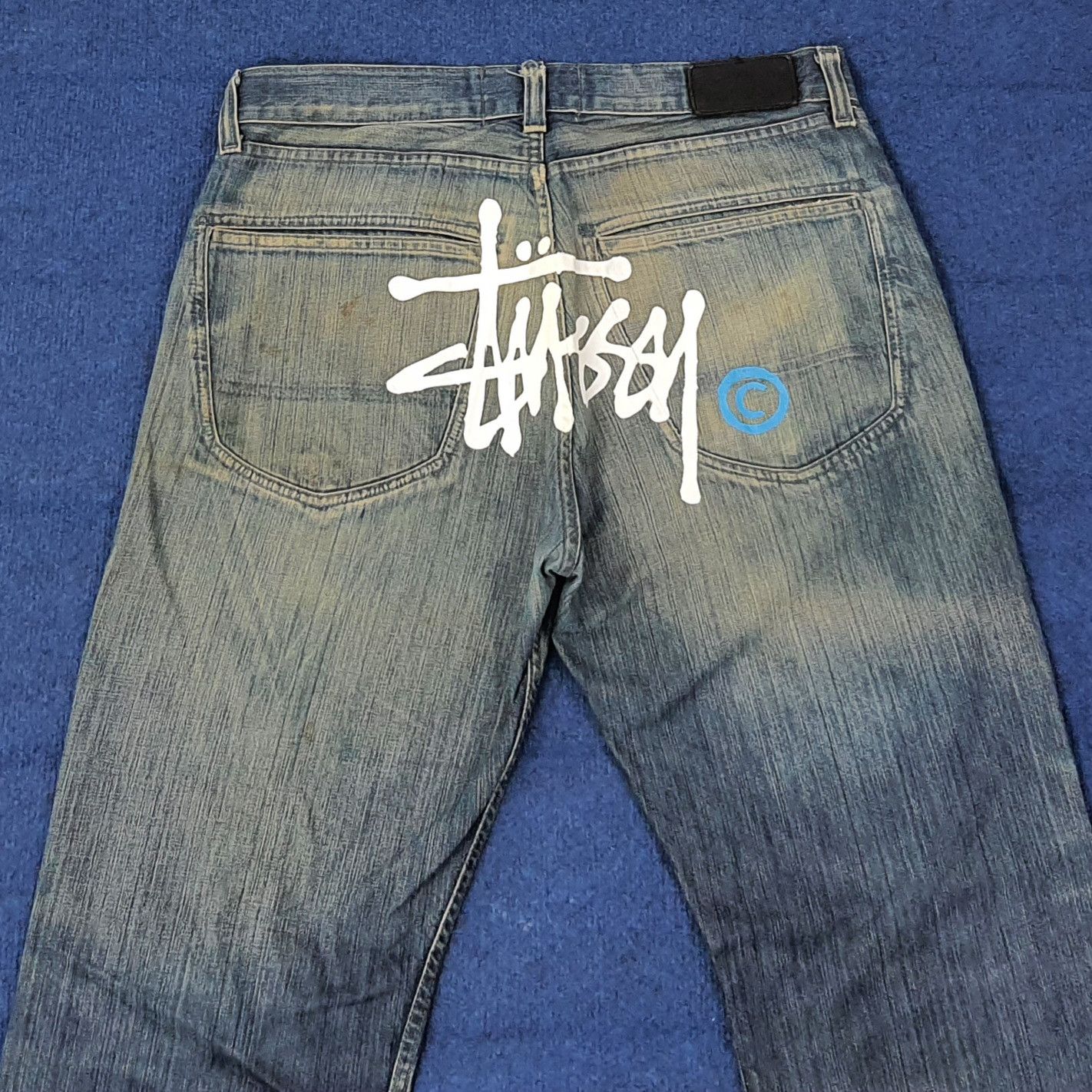 Stussy Vintage Stussy Authentic Workgear Custom Logo Jeans C265N5 Size US 34 / EU 50 - 2 Thumbnail