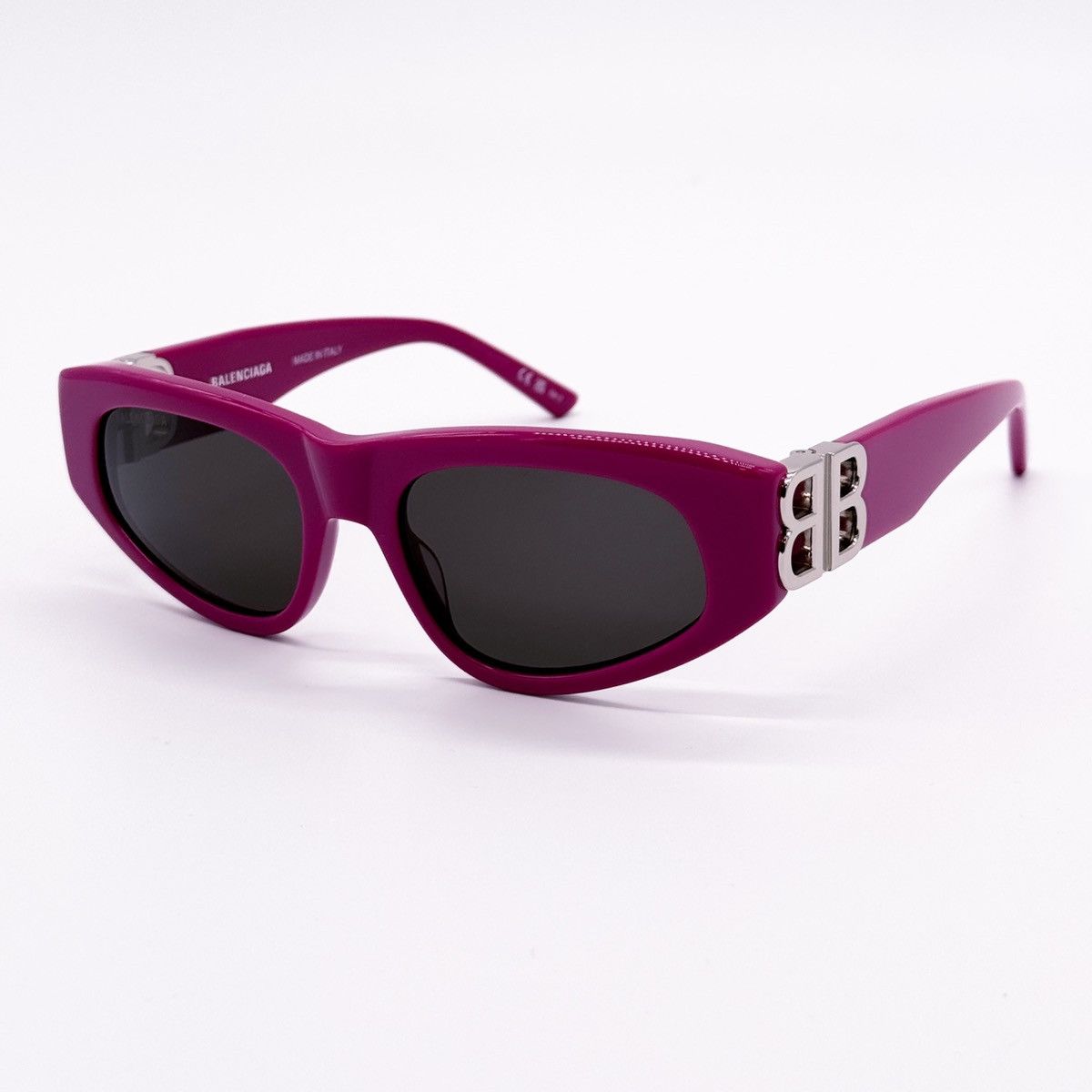 image of New Balenciaga Bb0095S 017 Pink Cat Eye Unisex Sunglasses, Women's