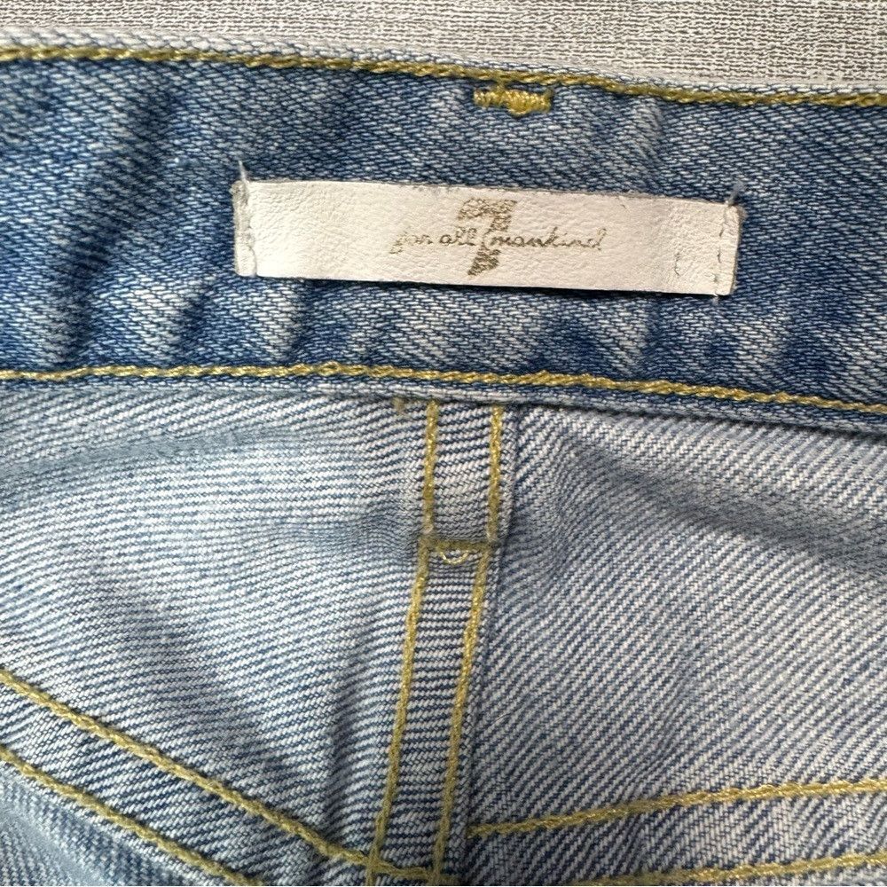 7 For All Mankind 7 For All Mankind Vintage Cropped Straight Leg Bleached Jea Size 30" / US 8 / IT 44 - 5 Thumbnail