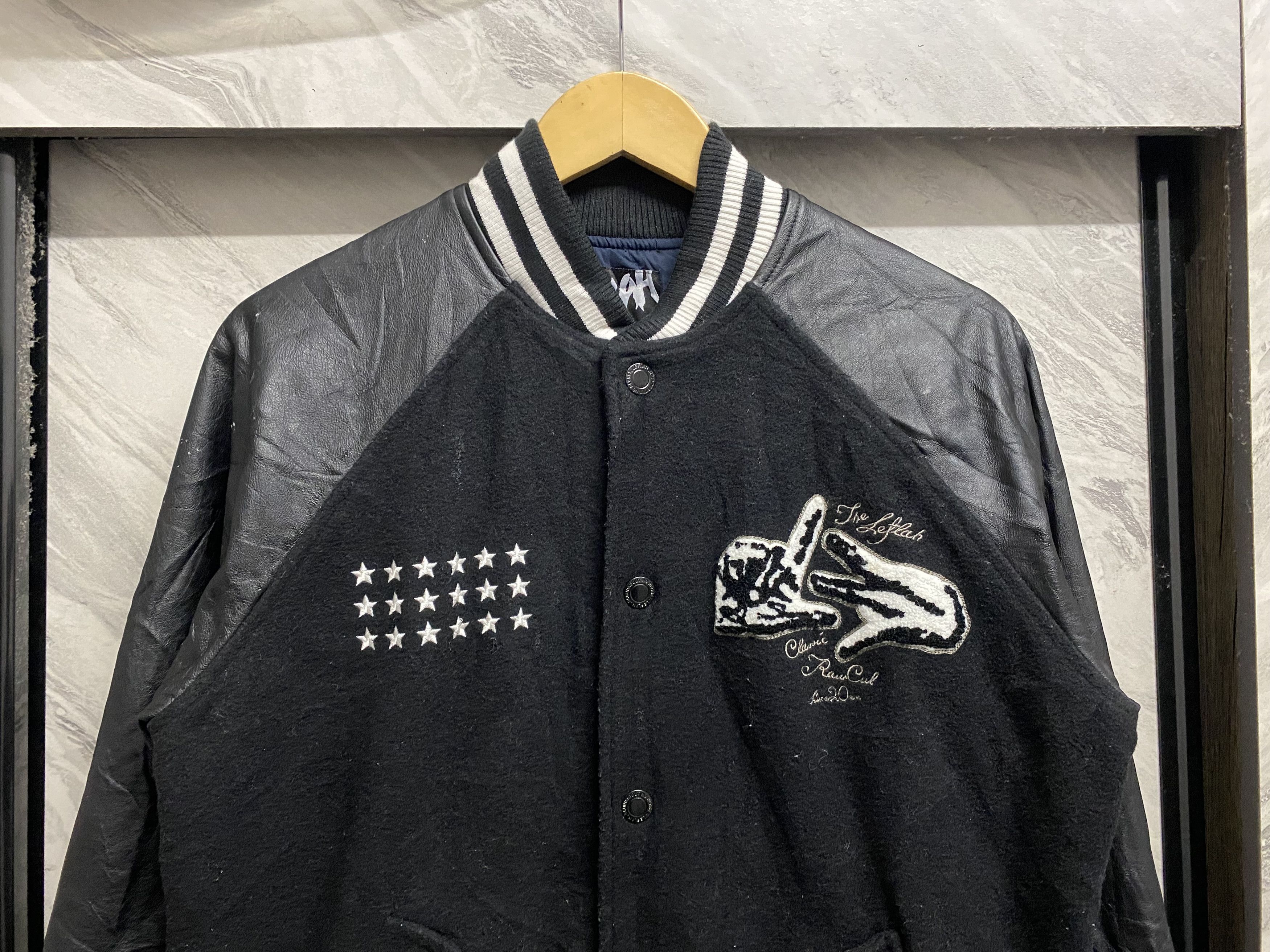Japanese Brand Leflah Roundabout No Regret Varsity Leather Jacket Size US L / EU 52-54 / 3 - 3 Thumbnail