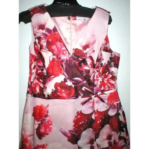 Carolina Herrera Designe Carolina Herrera $2490 Pink Silk Dress Floral Red 12 Size XL / US 12-14 / IT 48-50 - 5 Thumbnail