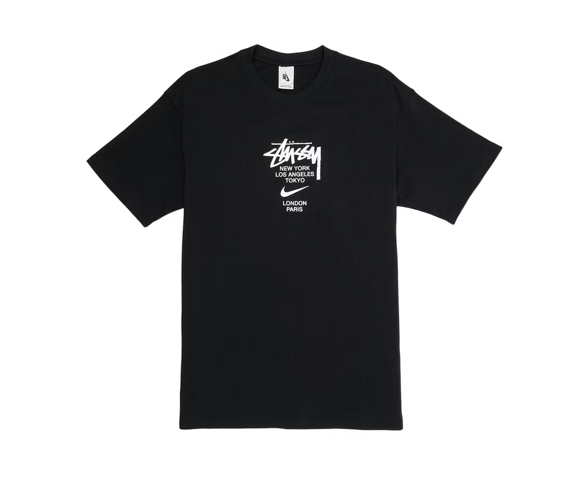 image of Nike x Stussy International T-Shirt White in Black, Men's (Size Small)