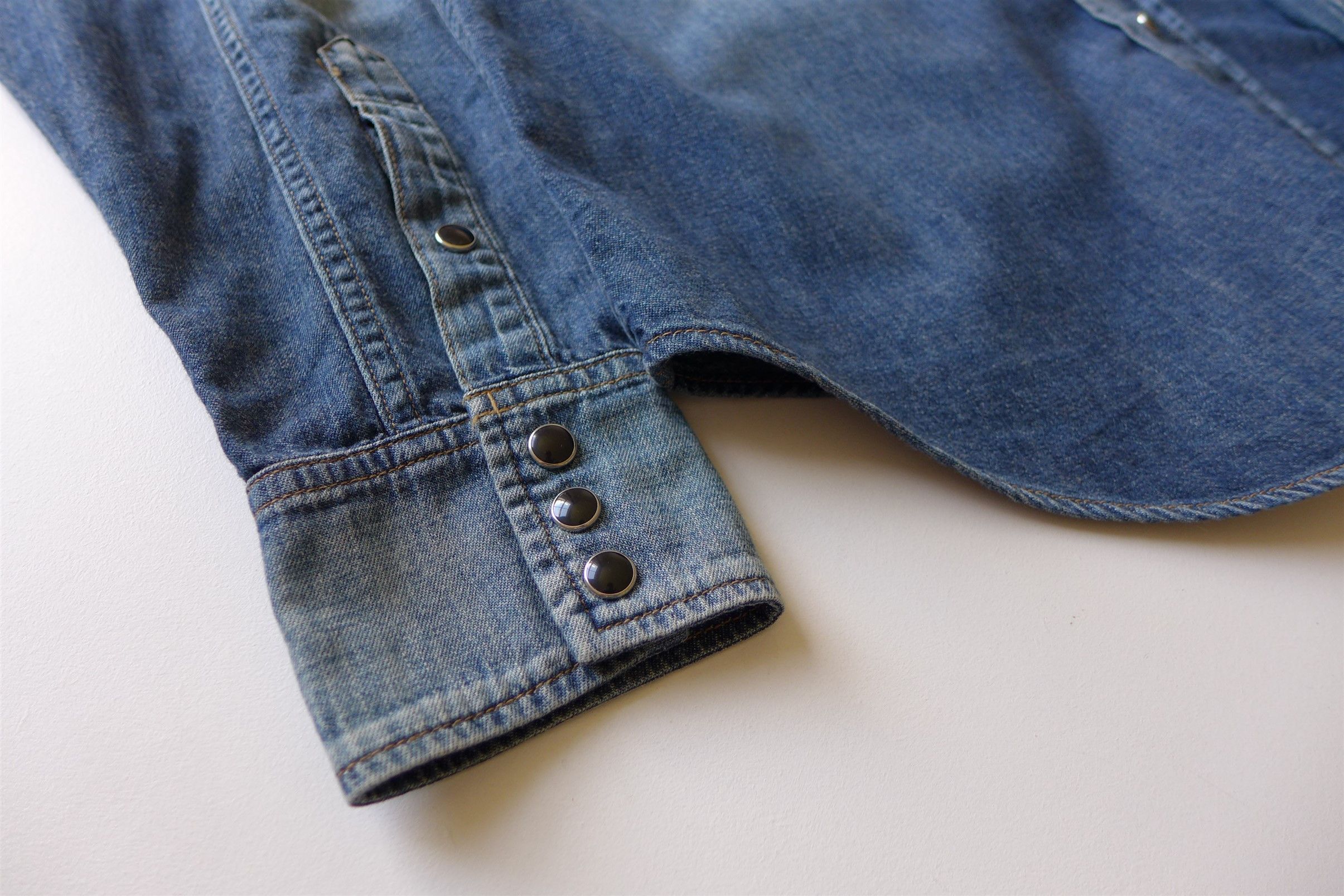 Saint Laurent Paris n/a Saint Laurent Western Shirt - Blue Denim Size US L / EU 52-54 / 3 - 9 Thumbnail