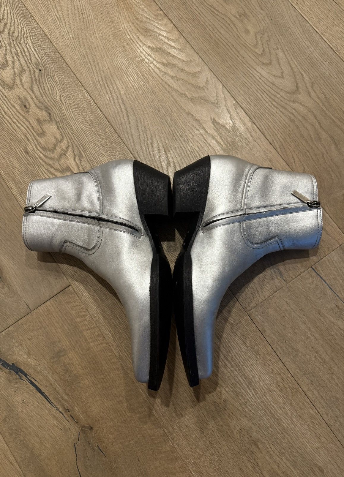 Saint Laurent Paris FW19 Saint Laurent Silver Lukas Boots Size US 10.5 / EU 43-44 - 6 Thumbnail