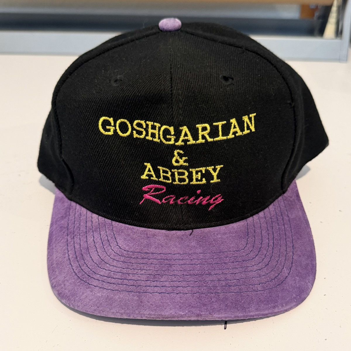 Otto Vintage Racing Hat Snap Back Adjustable 90s Otto Suede Bill Size ONE SIZE - 1 Thumbnail