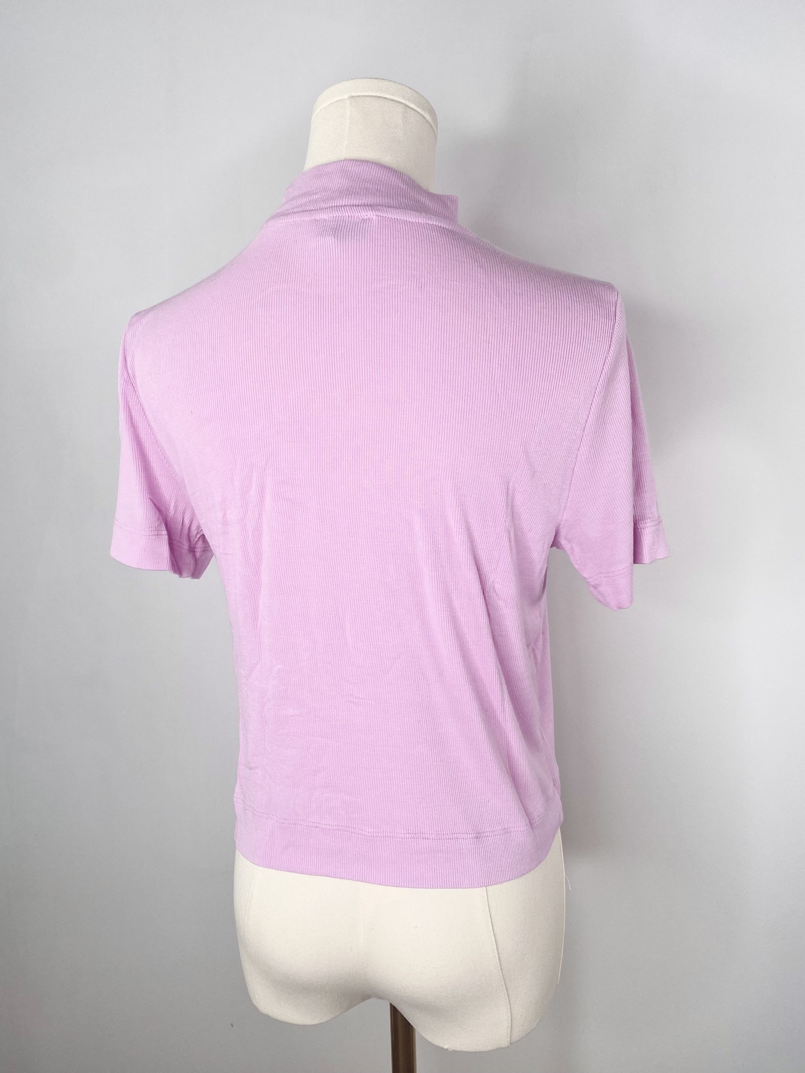 Other Pink mock-neck ribbed turtleneck sweater t-shirt - Babaton Size L / US 10 / IT 46 - 6 Thumbnail