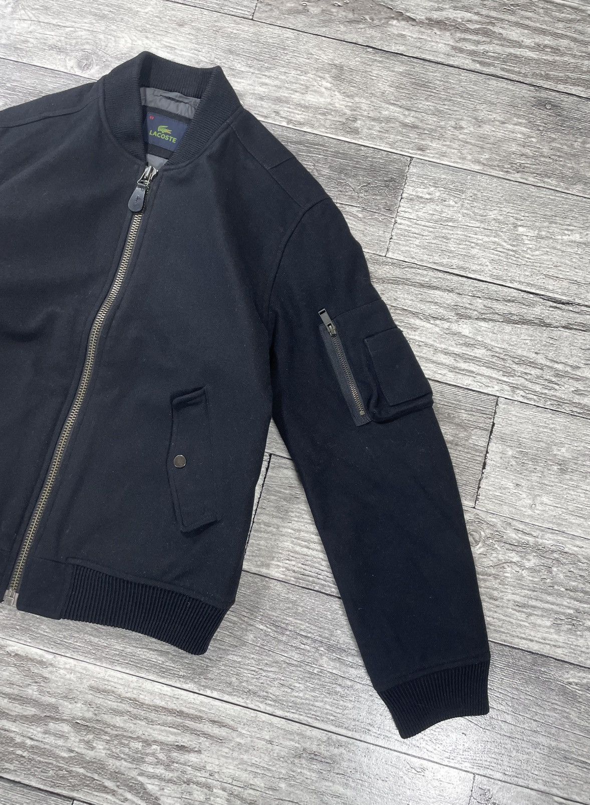 Lacoste Vintage Lacoste Wool Mens Bomber Jacket MA-1 Style Luxury Size US M / EU 48-50 / 2 - 4 Thumbnail
