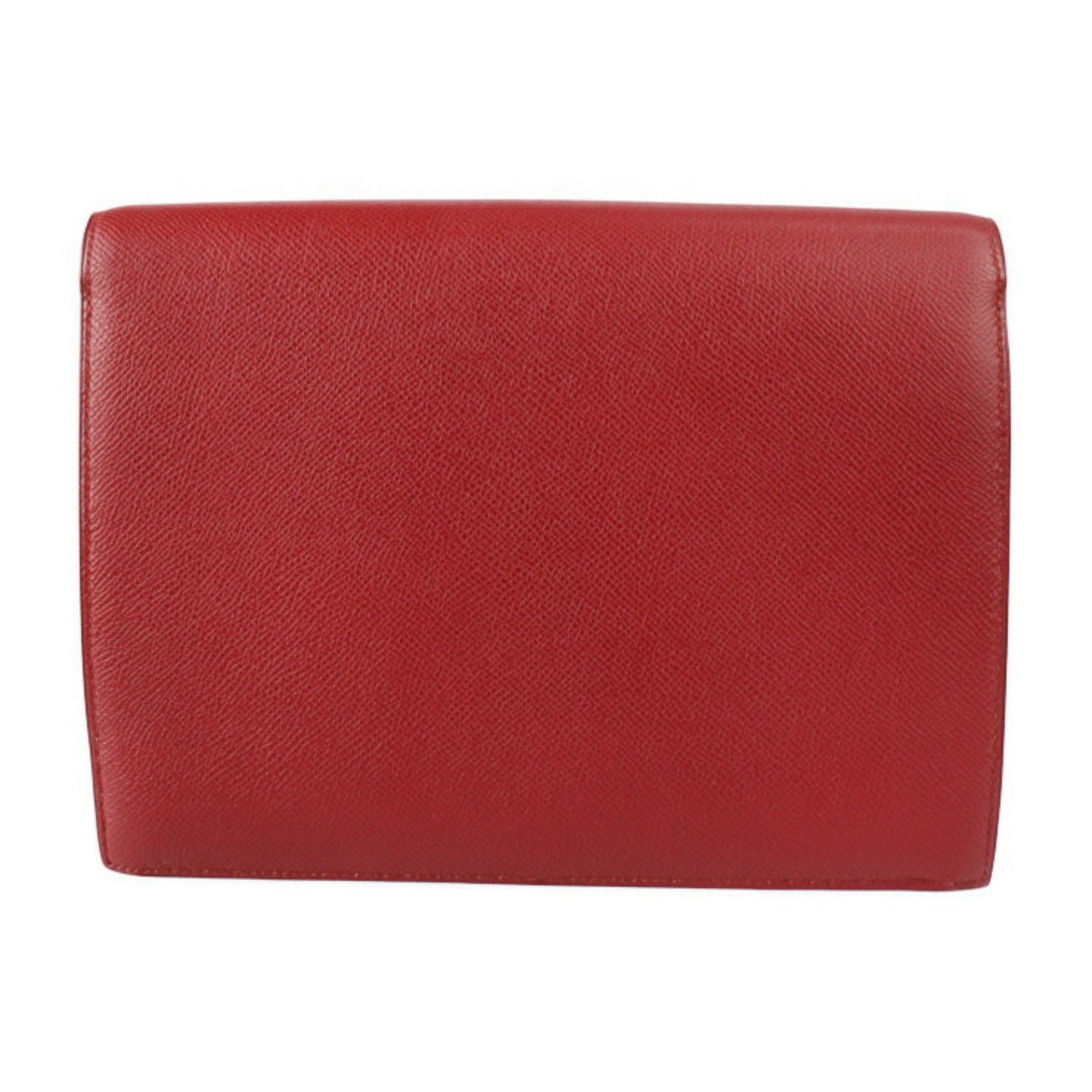 image of Hermes Faco Clutch in Red, Women's