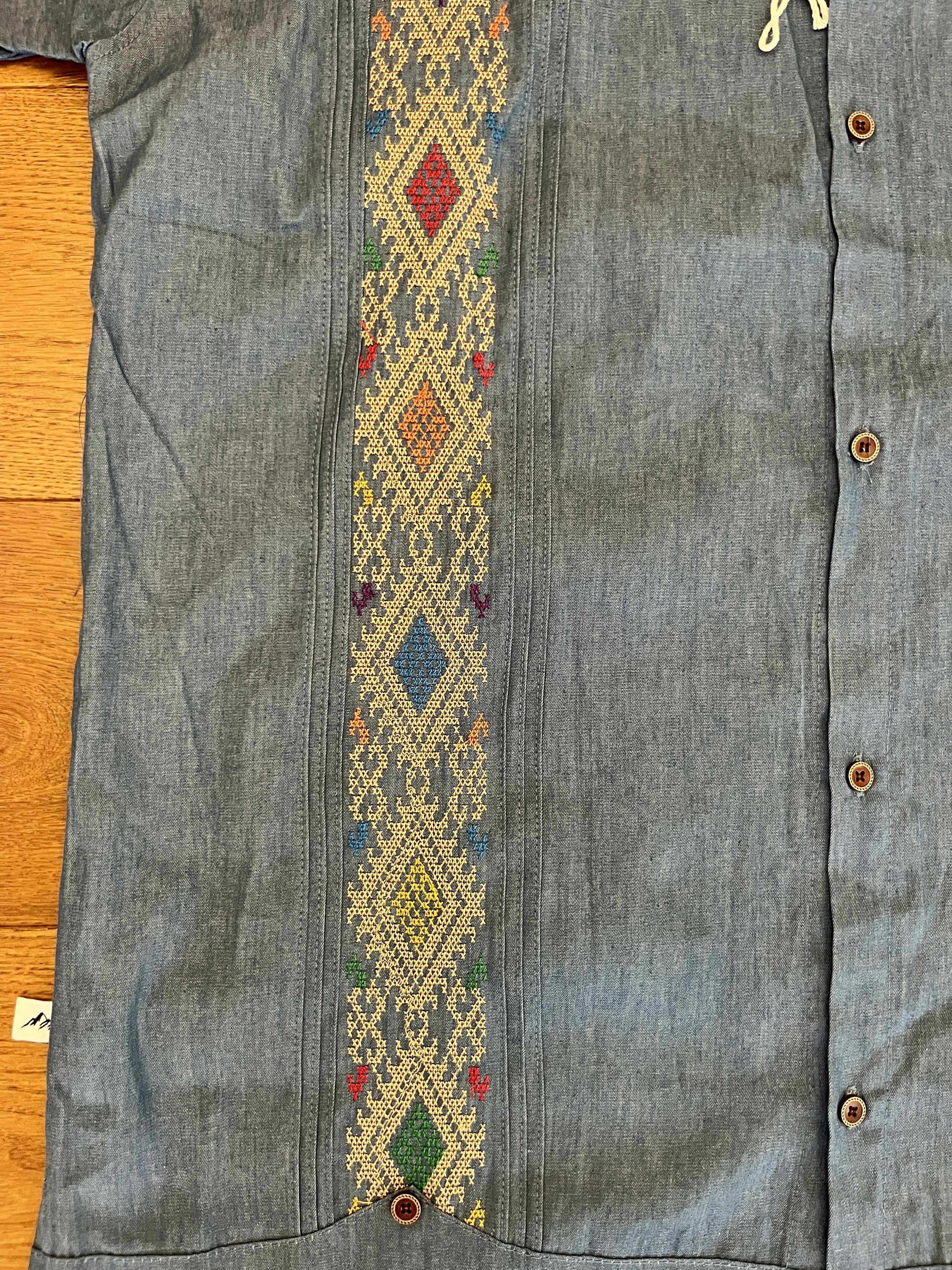 Vintage Vtg Everest Mexico City Embroidered Guayabera Shirt XL Boho Size US XL / EU 56 / 4 - 3 Thumbnail