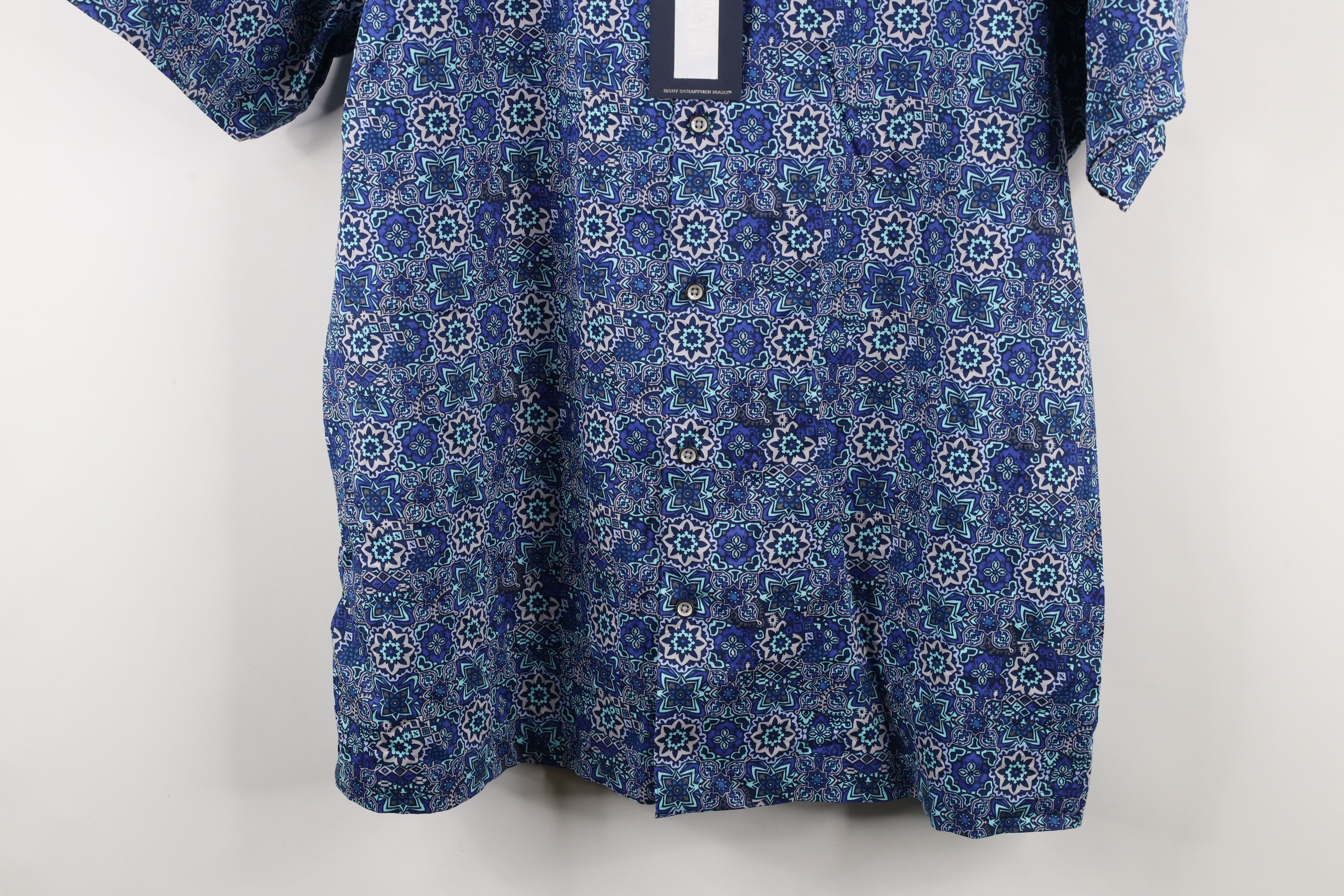 Vintage New Hart Schaffner Marx Geometric Flower Button Shirt Size US L / EU 52-54 / 3 - 3 Thumbnail