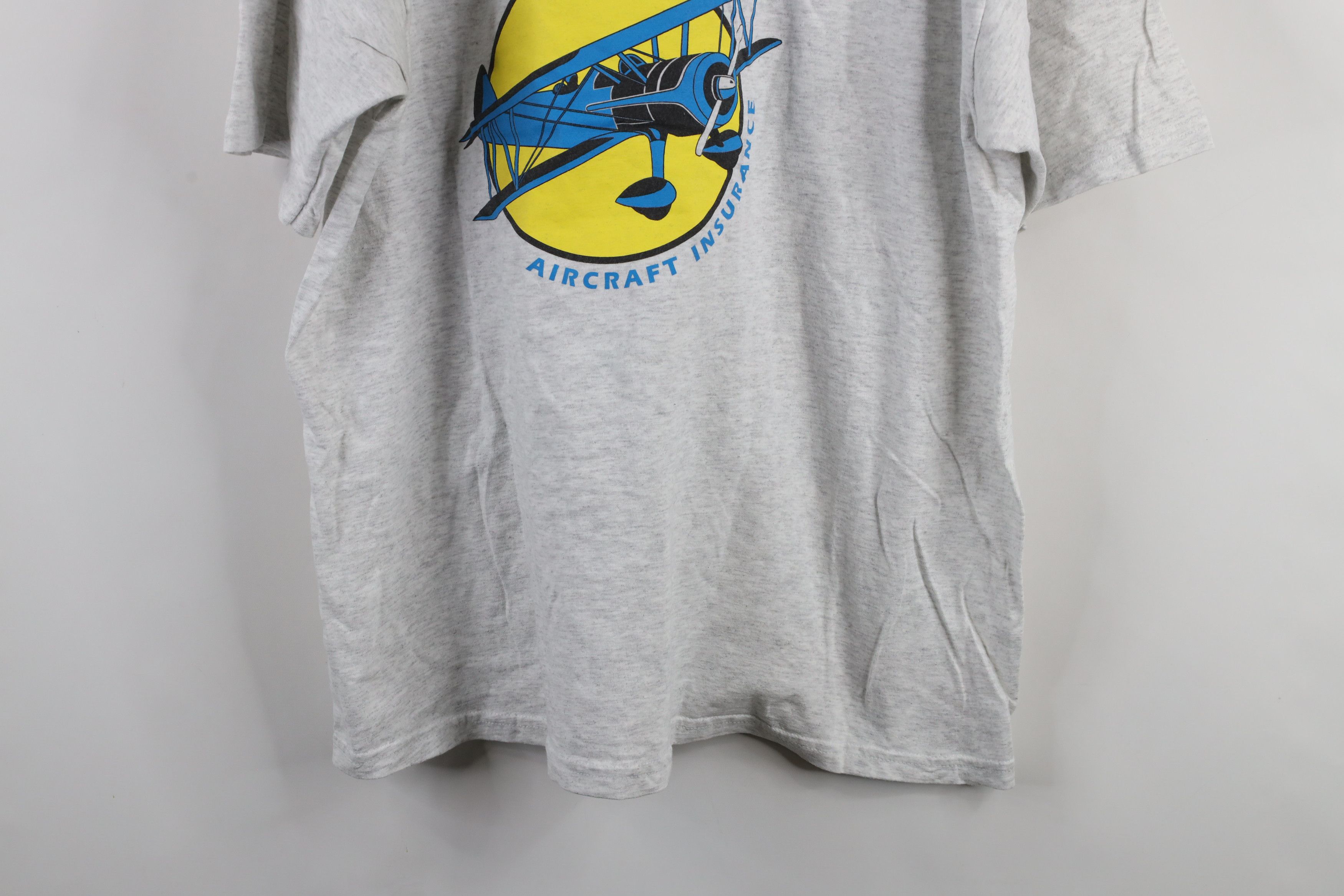 Vintage Vintage 90s AUA Inc Aviation Unlimited Agency T-Shirt Gray Size US XL / EU 56 / 4 - 14 Thumbnail