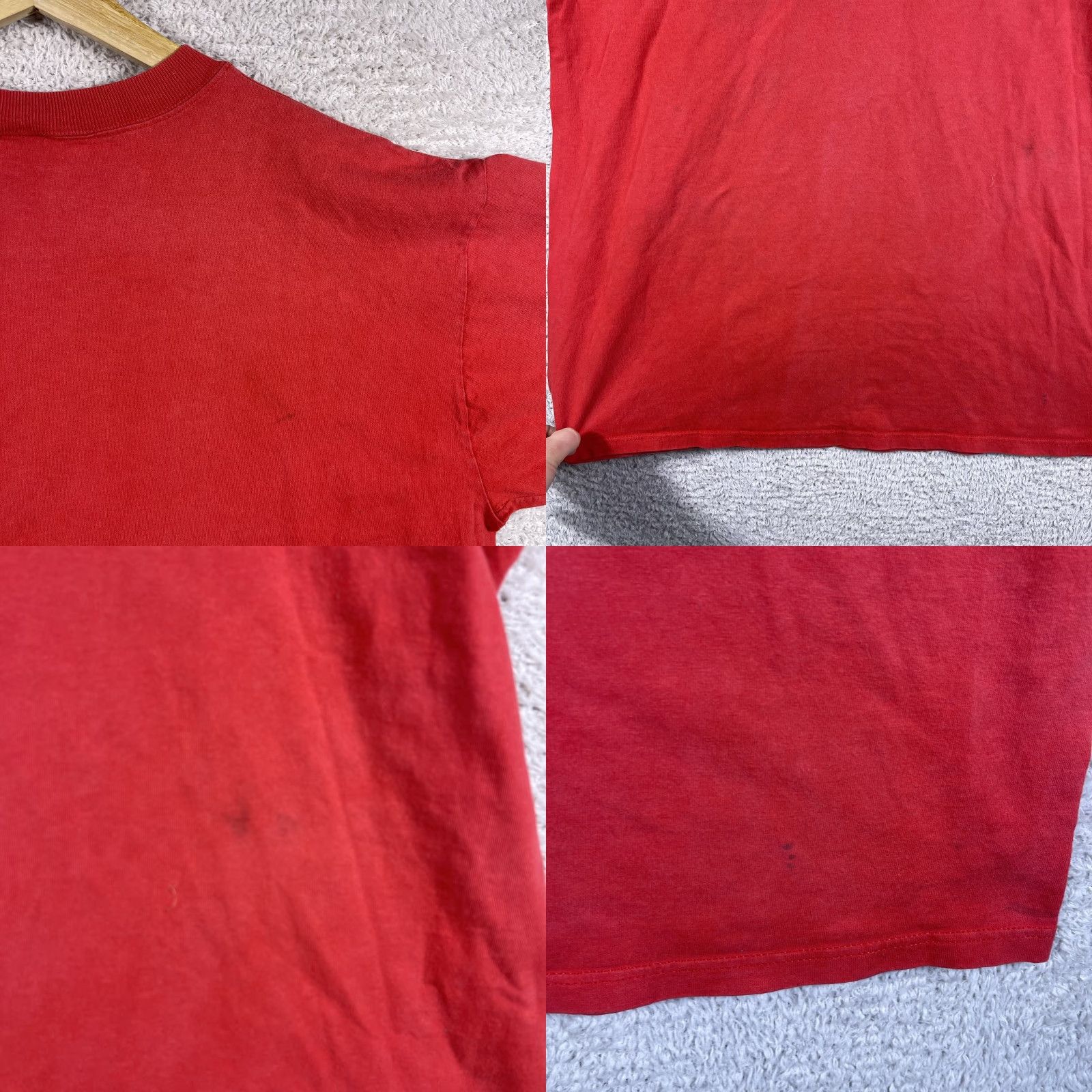 Russell Athletic VINTAGE Russell Athletic T Shirt Mens 2XL Red Blank 90s Tee Y2K USA YZY Faded Size US XXL / EU 58 / 5 - 8 Thumbnail