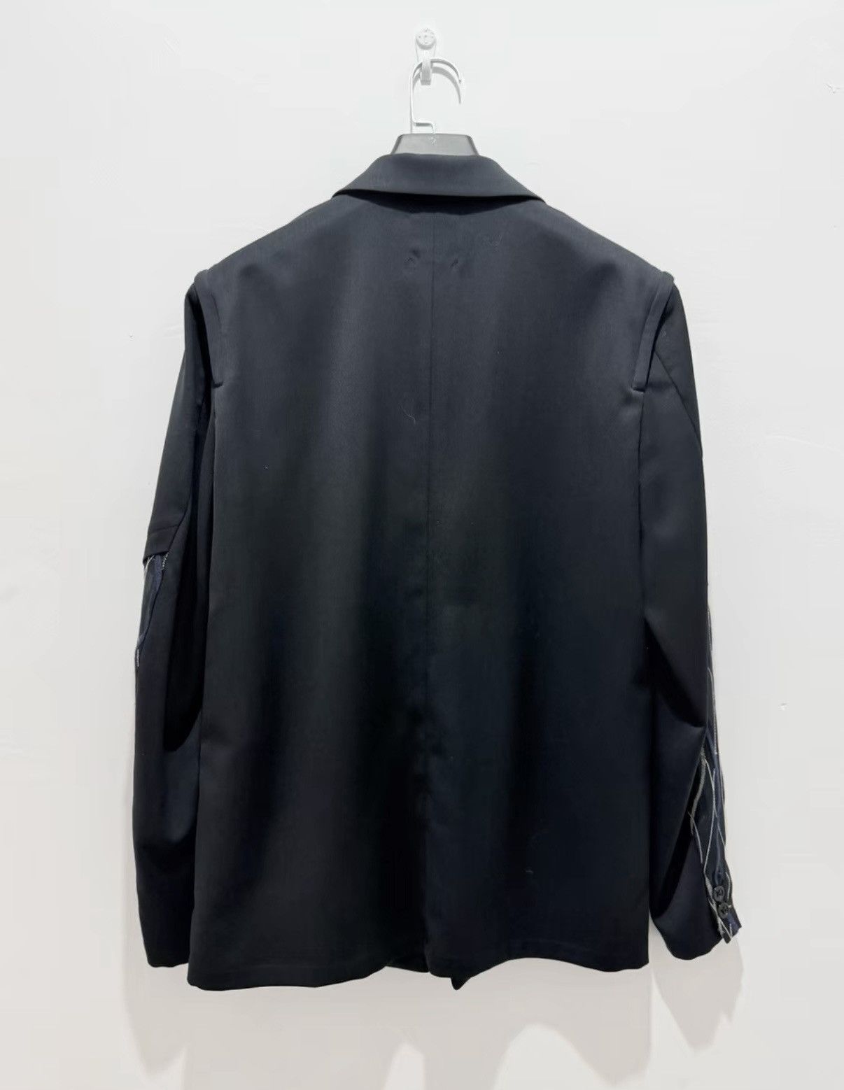 Japanese Brand 【UNITED TOKYO】Japanese-Made Black Patchwork Blazer Size 46L - 5 Thumbnail