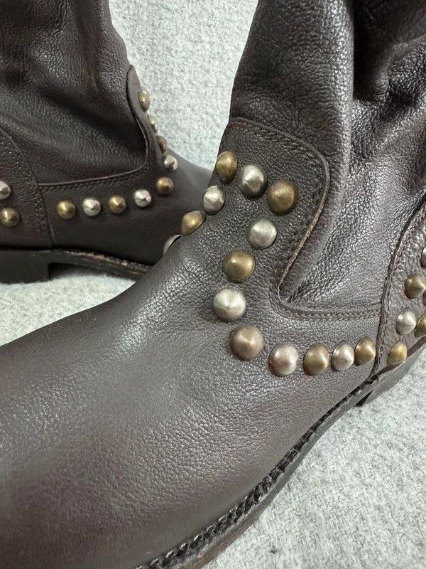 ASH ASH Venice Studded Moto Biker Boot Leather 39 1/2 handmade Size US 9.5 / IT 39.5 - 10 Thumbnail