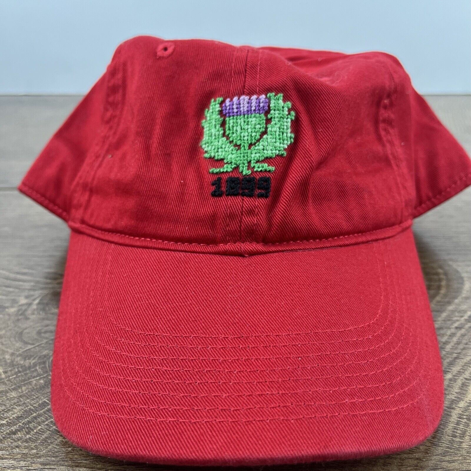 Other 1889 Hat Red Cap Adjustable Hat Red Adult Fit Hat Size ONE SIZE - 3 Thumbnail