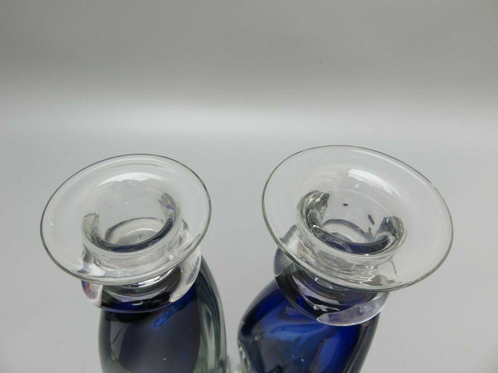 Other 2 x Antique Adam Jablonski Crystal Cobalt Blue Candlesticks Size ONE SIZE - 6 Thumbnail