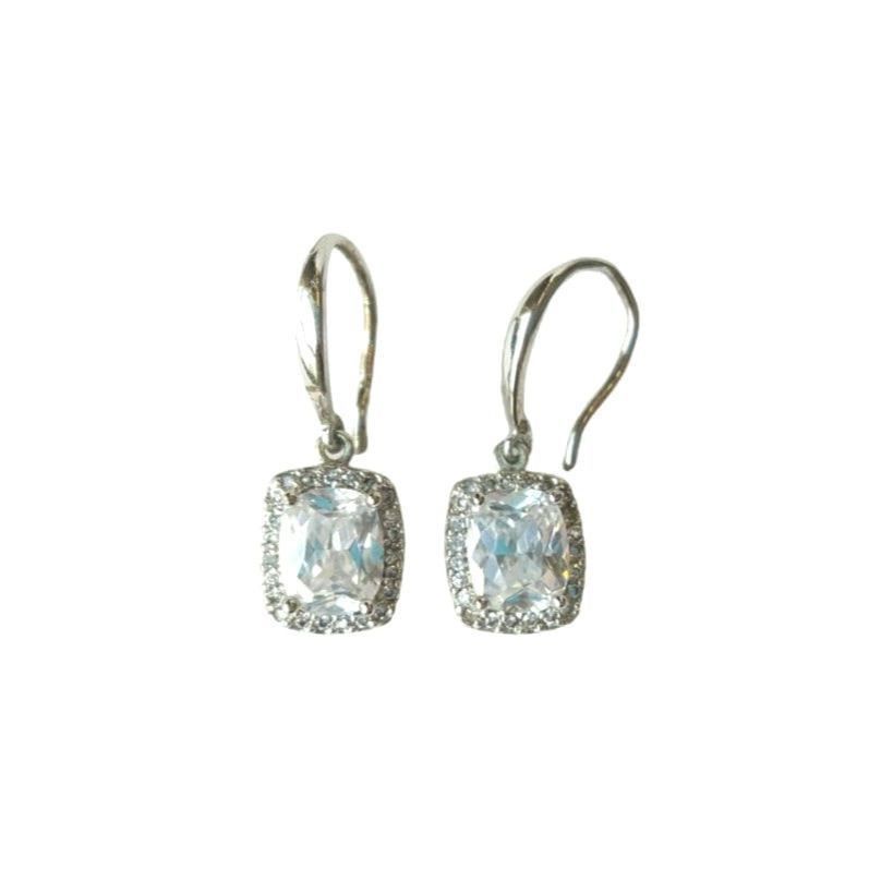 The Unbranded Brand RSF Cubic Zirconia Dangle Wedding Earrings Sterling Silver Size ONE SIZE - 1 Thumbnail