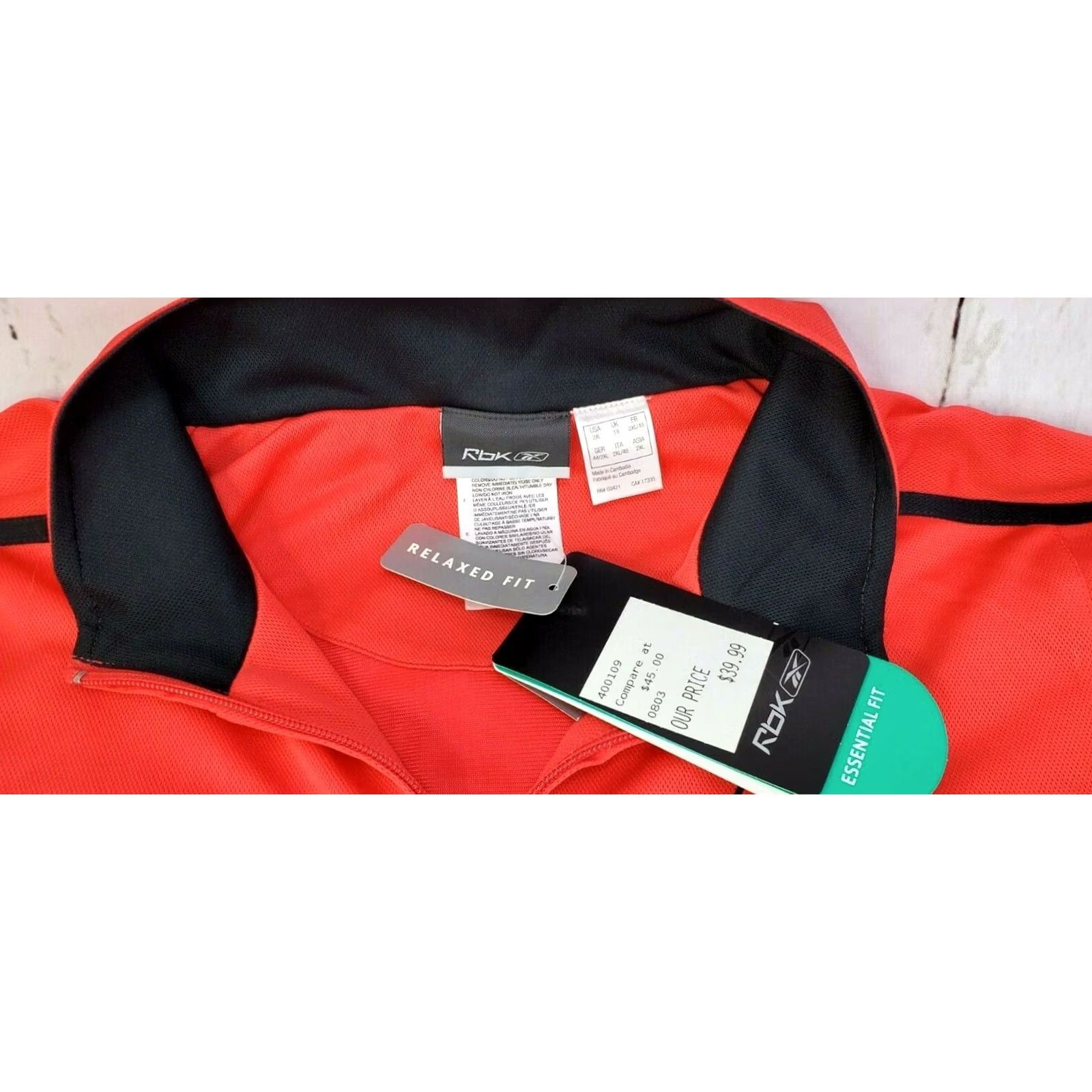 Reebok Reebok Essentials PlayDry Running Jacket Women 2XL Red Full Zip Athletic Training NWT Size XXL / US 16-18 / IT 52-54 - 2 Thumbnail