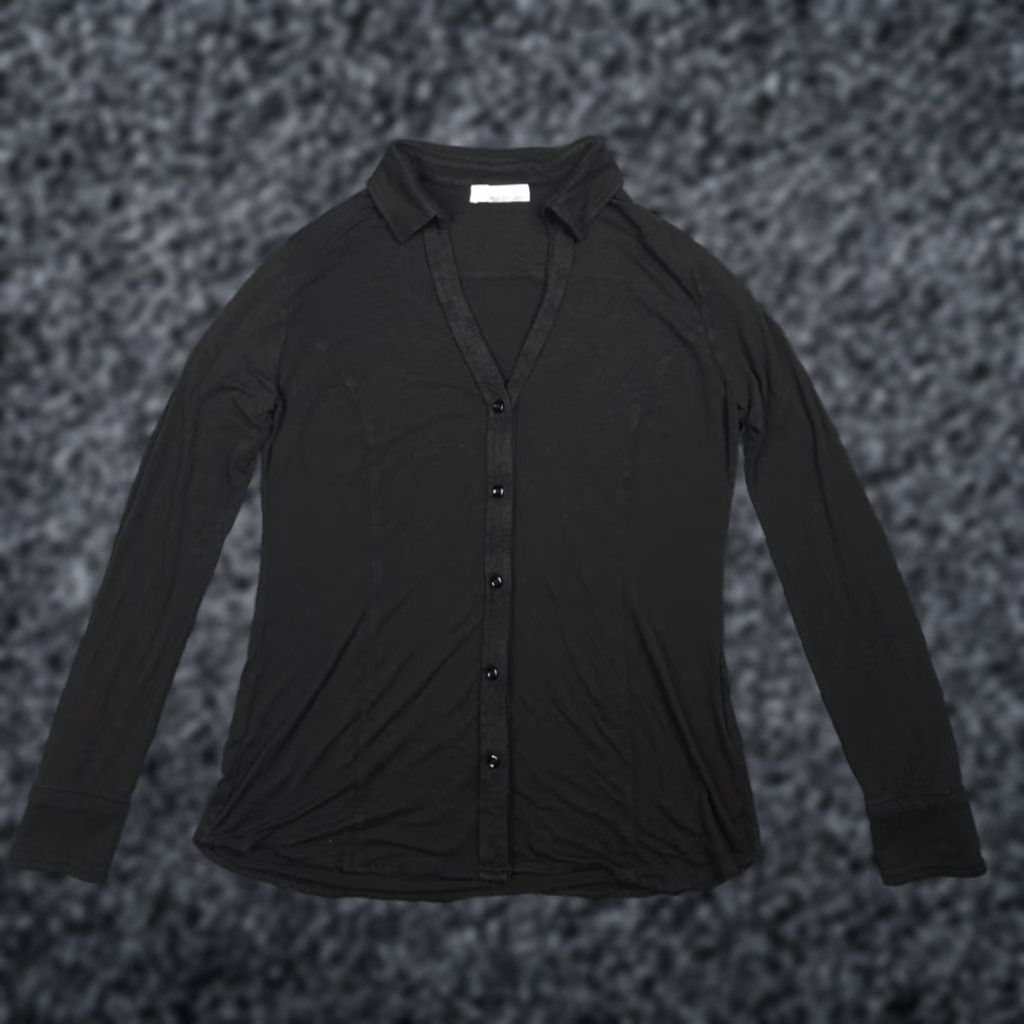 ANATOMICA Anatomie Shirt Top Womens XS Black Button-Down Made in Italy Size XS / US 0-2 / IT 36-38 - 1 Thumbnail