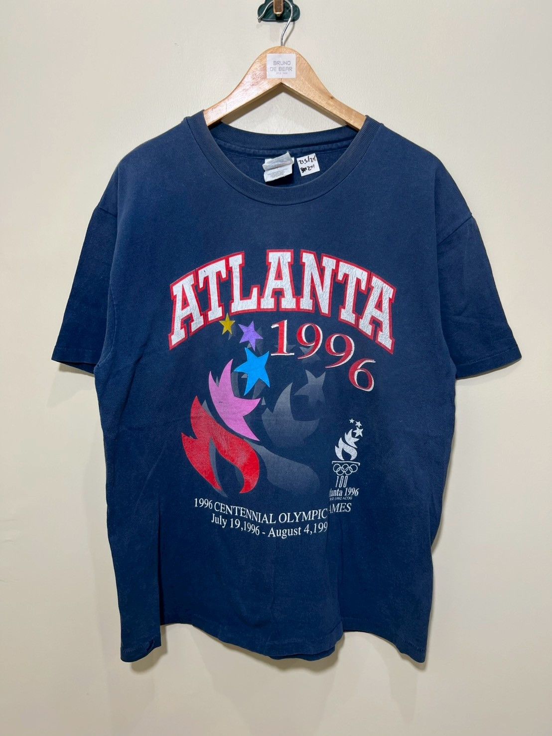 USA Olympics × Vintage Vintage 1996's Olympic Atlanta shirt bnz01 Size US L / EU 52-54 / 3 - 2 Thumbnail