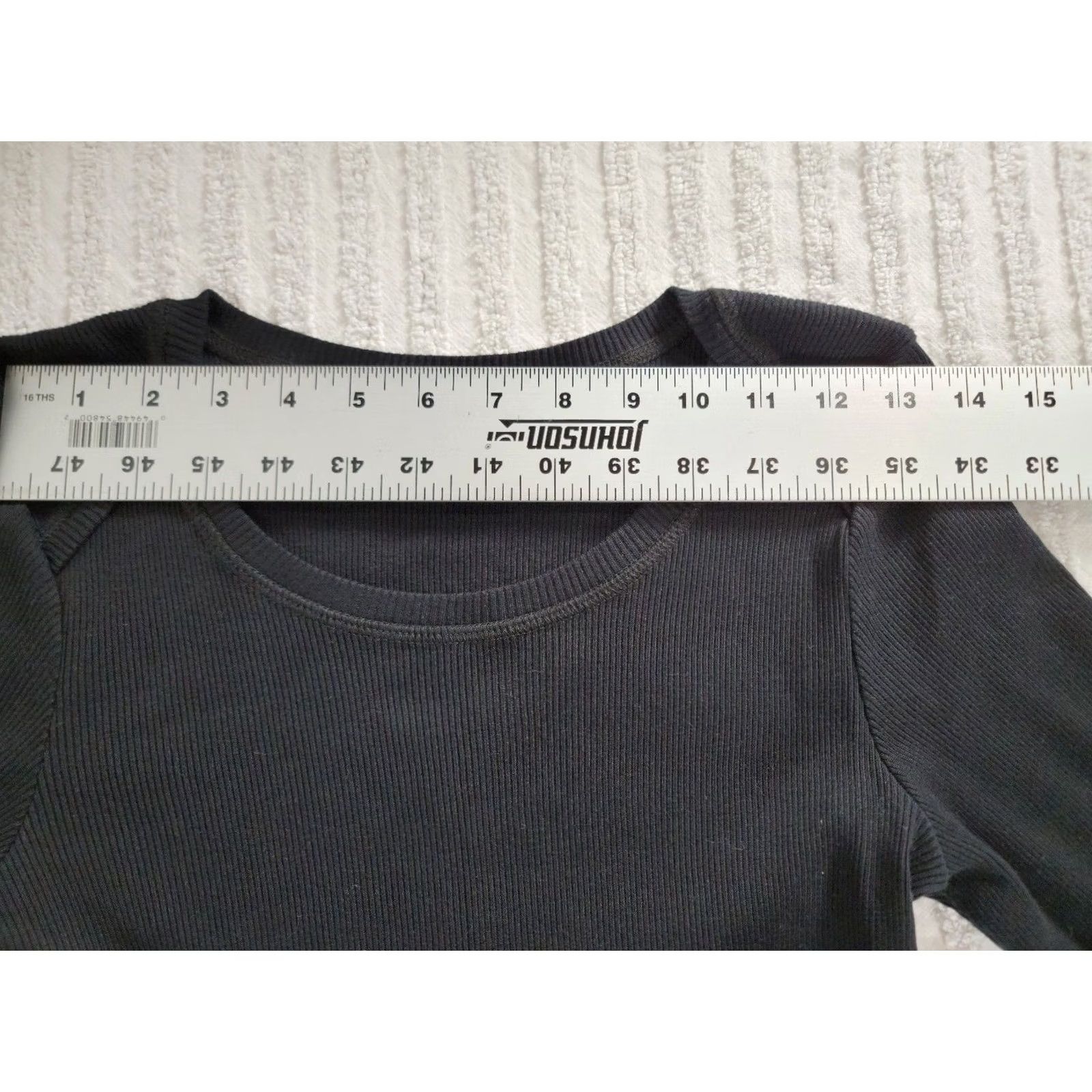 Vintage Sundance Womens Small Black Short Sleeve Ribbed Knit T-Shirt Top Cotton Casual Size S / US 4 / IT 40 - 5 Thumbnail