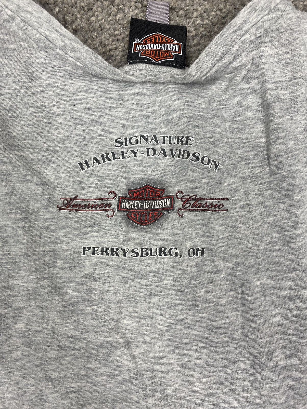 Harley Davidson × Vintage Y2k gray womens harley davidson tshirt Size L / US 10 / IT 46 - 3 Thumbnail
