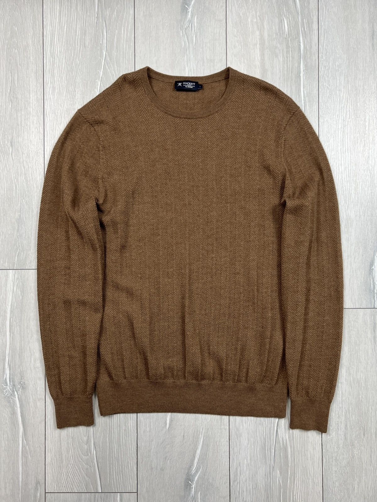 Hackett Hackett London Merino Wool Sweater (Y0035) Size US L / EU 52-54 / 3 - 1 Thumbnail
