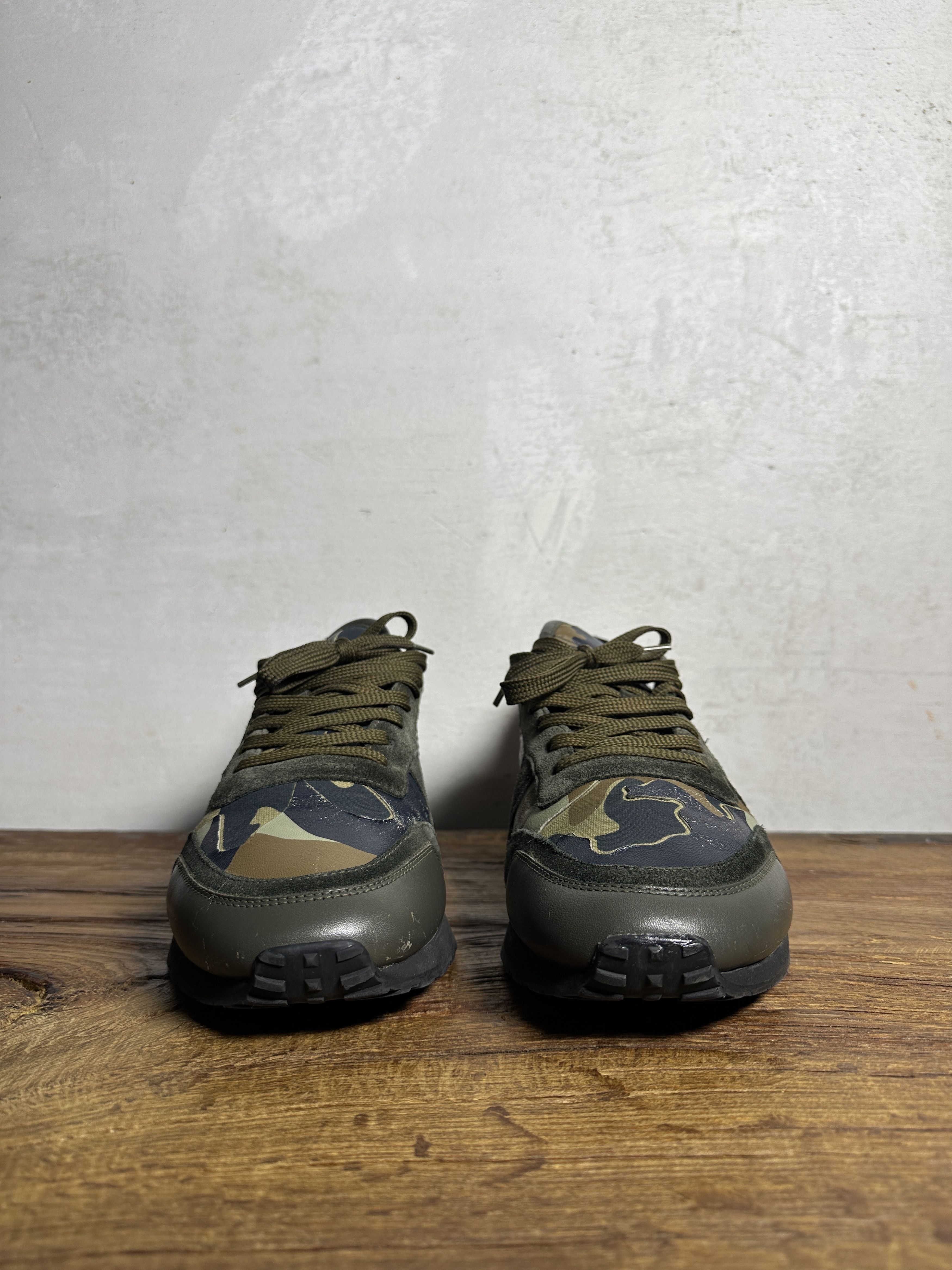 Valentino Valentino Garavani Khaki Pink Camouflage Rockrunner Sneakers Size US 10.5 / EU 43-44 - 4 Thumbnail