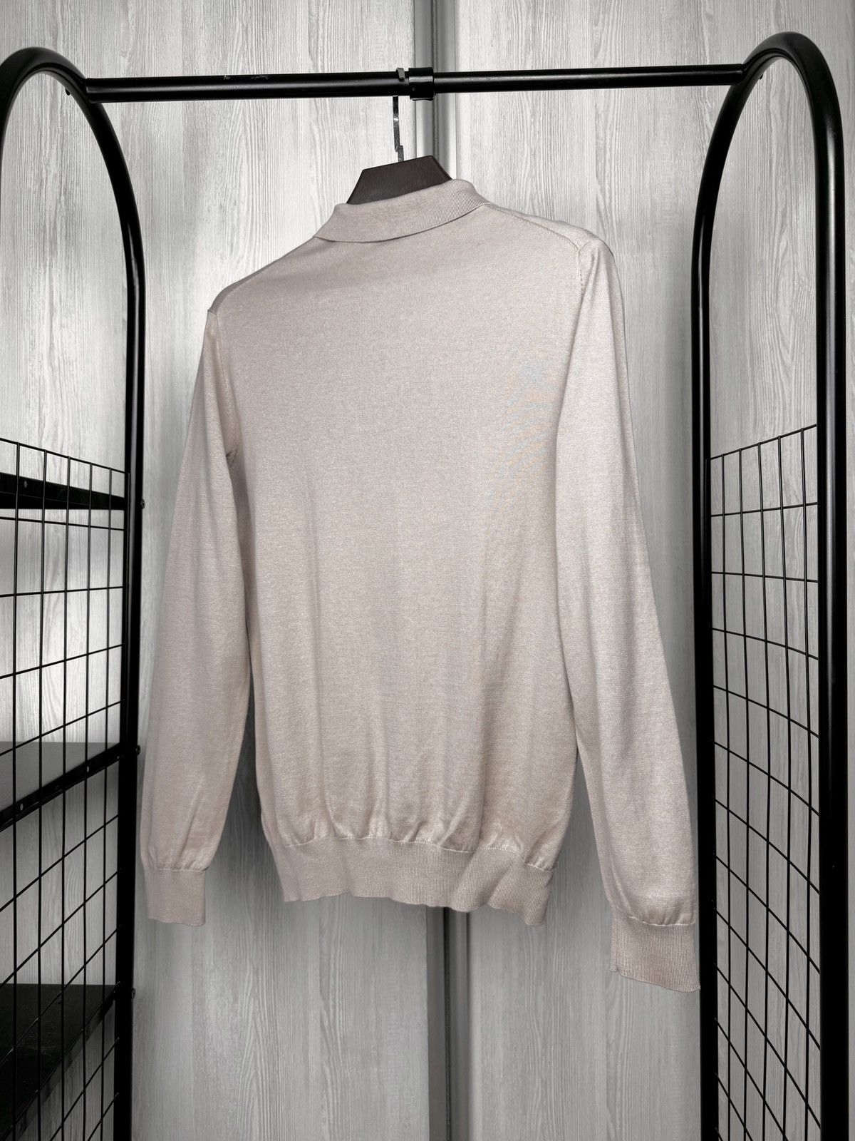 Other John Henric Sweden Cotton-Silk Knitted Long Sleeve Polo sz M Size US M / EU 48-50 / 2 - 7 Thumbnail