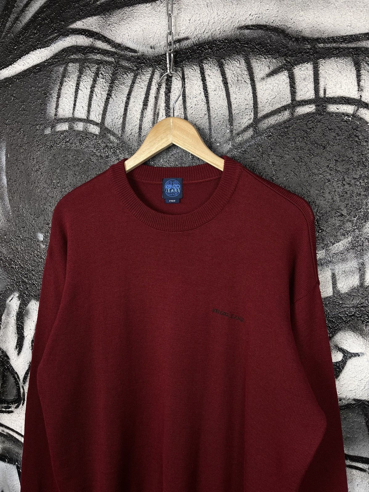 Kenzo × Vintage Vintage Kenzo Jeans Big Logo Sweater Size US L / EU 52-54 / 3 - 4 Thumbnail
