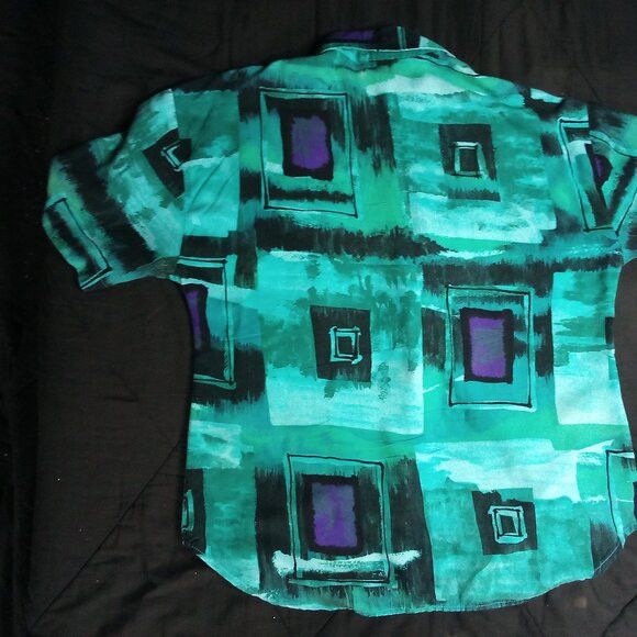 Other Vintage CB Elements Abstract Geometric Button Shirt Size US L / EU 52-54 / 3 - 5 Thumbnail