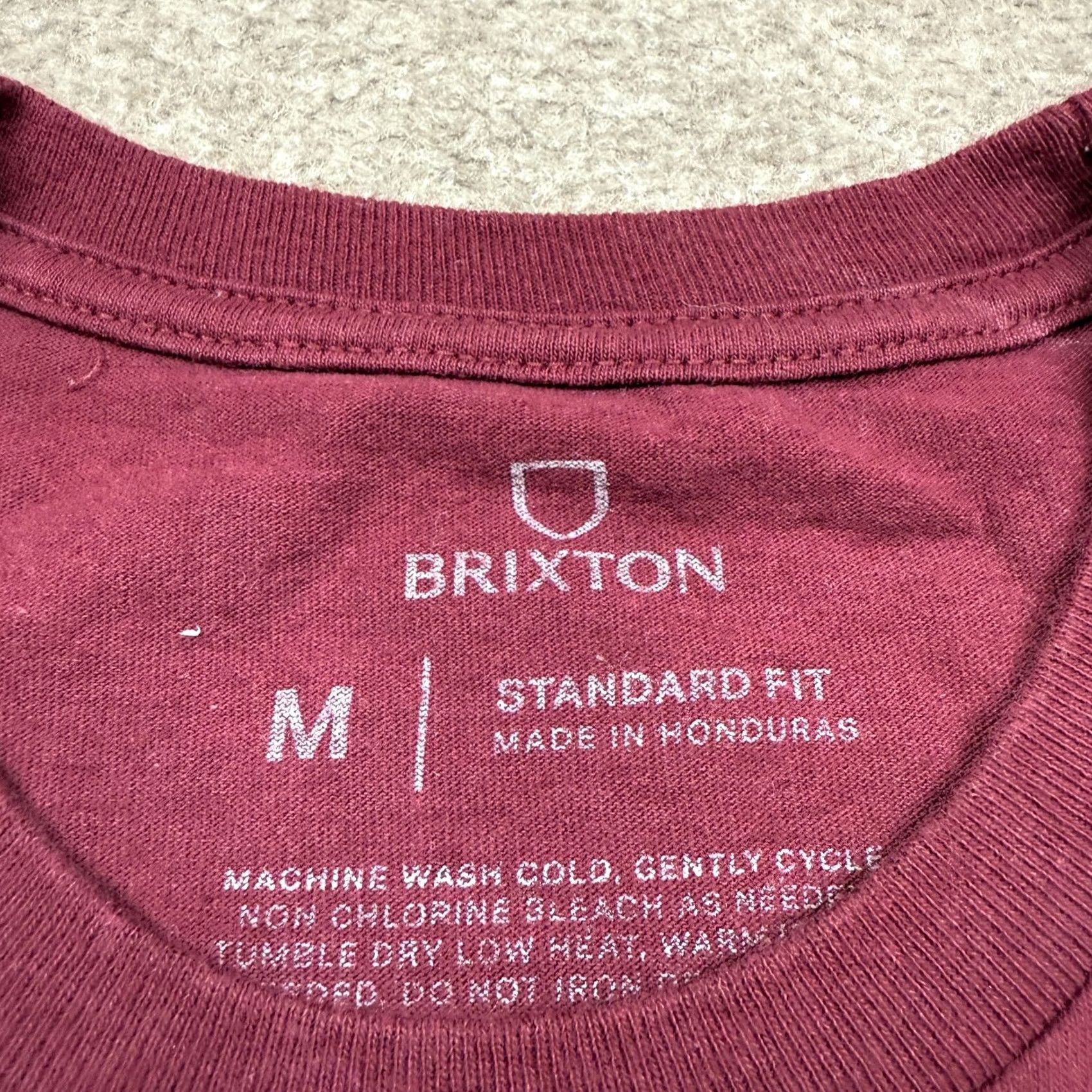 Brixton Brixton T-Shirt Shirt Red Brixton Mens Size M Short Sleeve Logo Vintage No Size US M / EU 48-50 / 2 - 2 Thumbnail