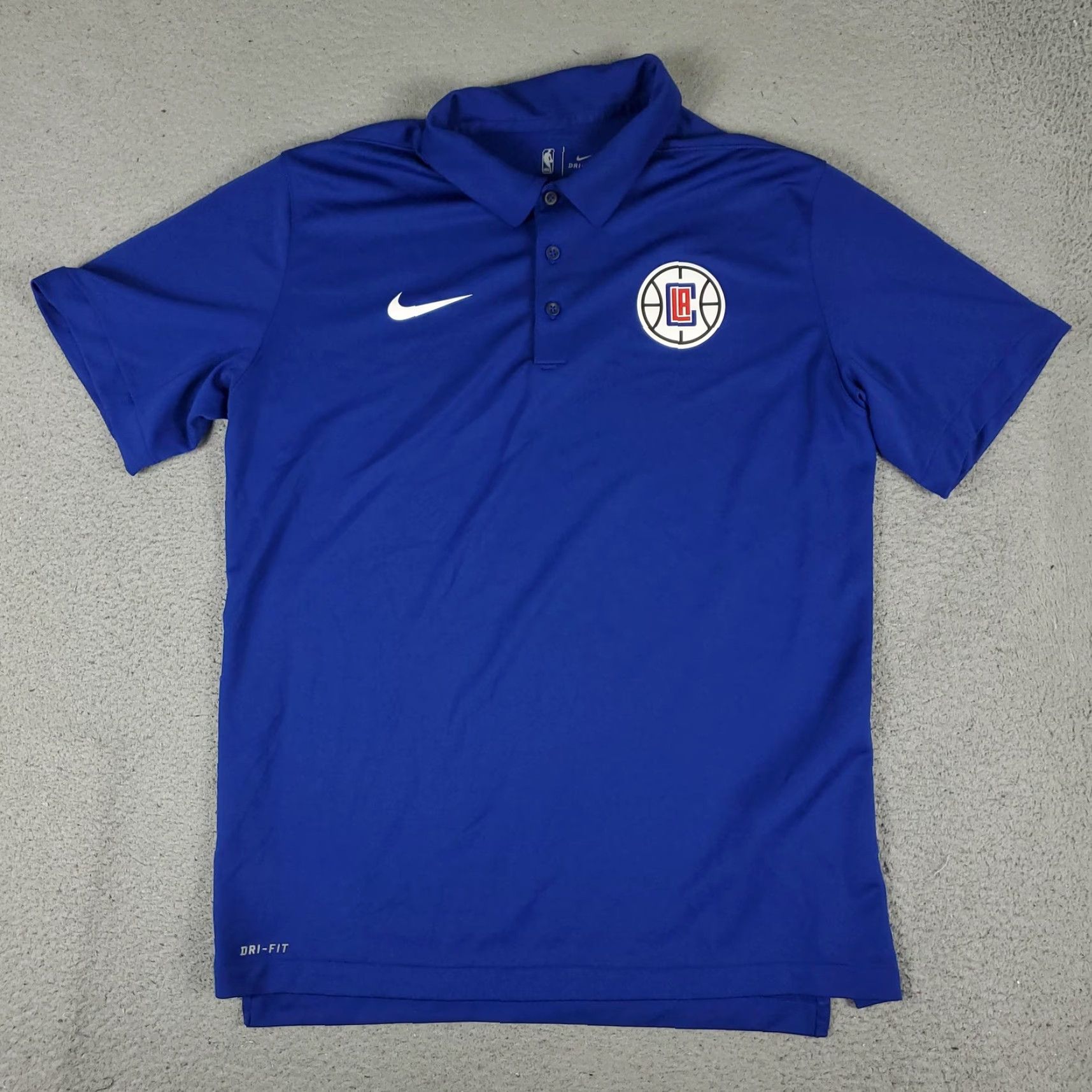 Nike LA Clippers Shirt Nike Dri-FIT Mens Large Blue Polo Basketball Performance Sports Size US L / EU 52-54 / 3 - 2 Thumbnail