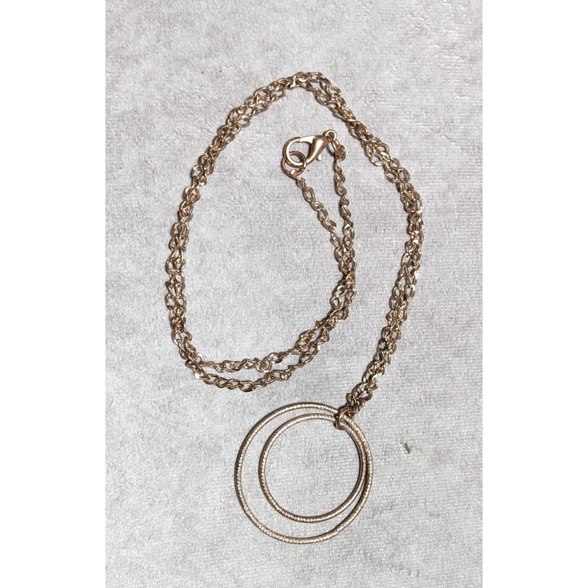 Other Rose Gold Double Circle Pendant Necklace Size ONE SIZE - 10 Thumbnail