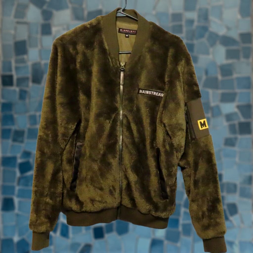 Vintage M Society Jacket Bomber Green M Medium Men Full Zip Coat Size US M / EU 48-50 / 2 - 1 Thumbnail