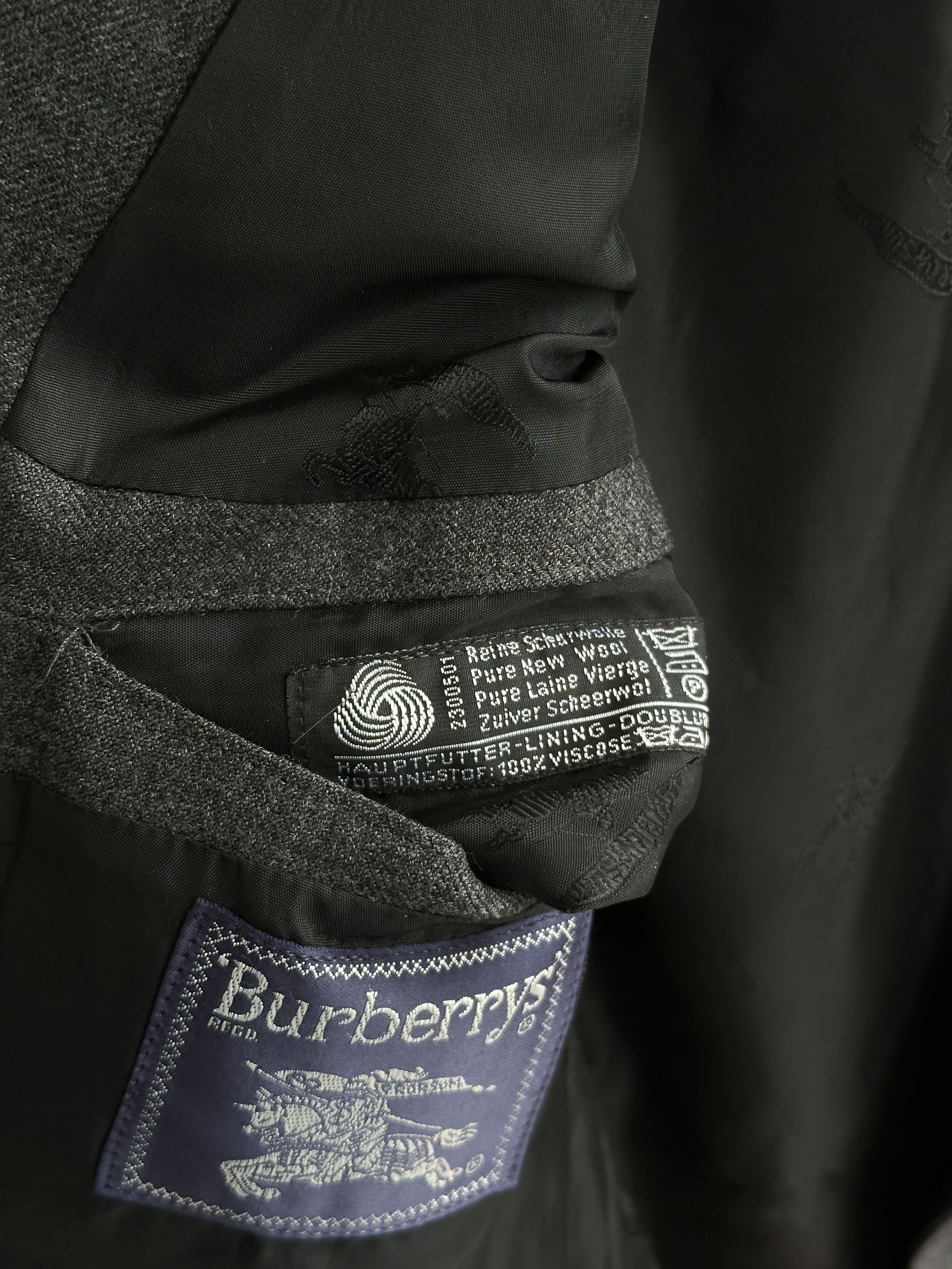 Burberry Vintage Burberry Gray Wool Blazer Jacket Size 50R - 8 Thumbnail