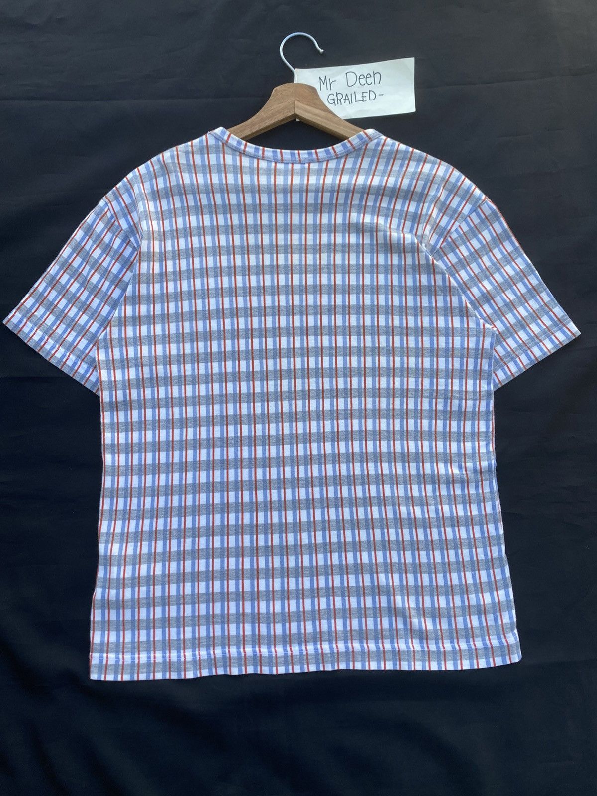 Rare Vtg AD2001 Comme Des Garcons CDG Checkered Tshirt
