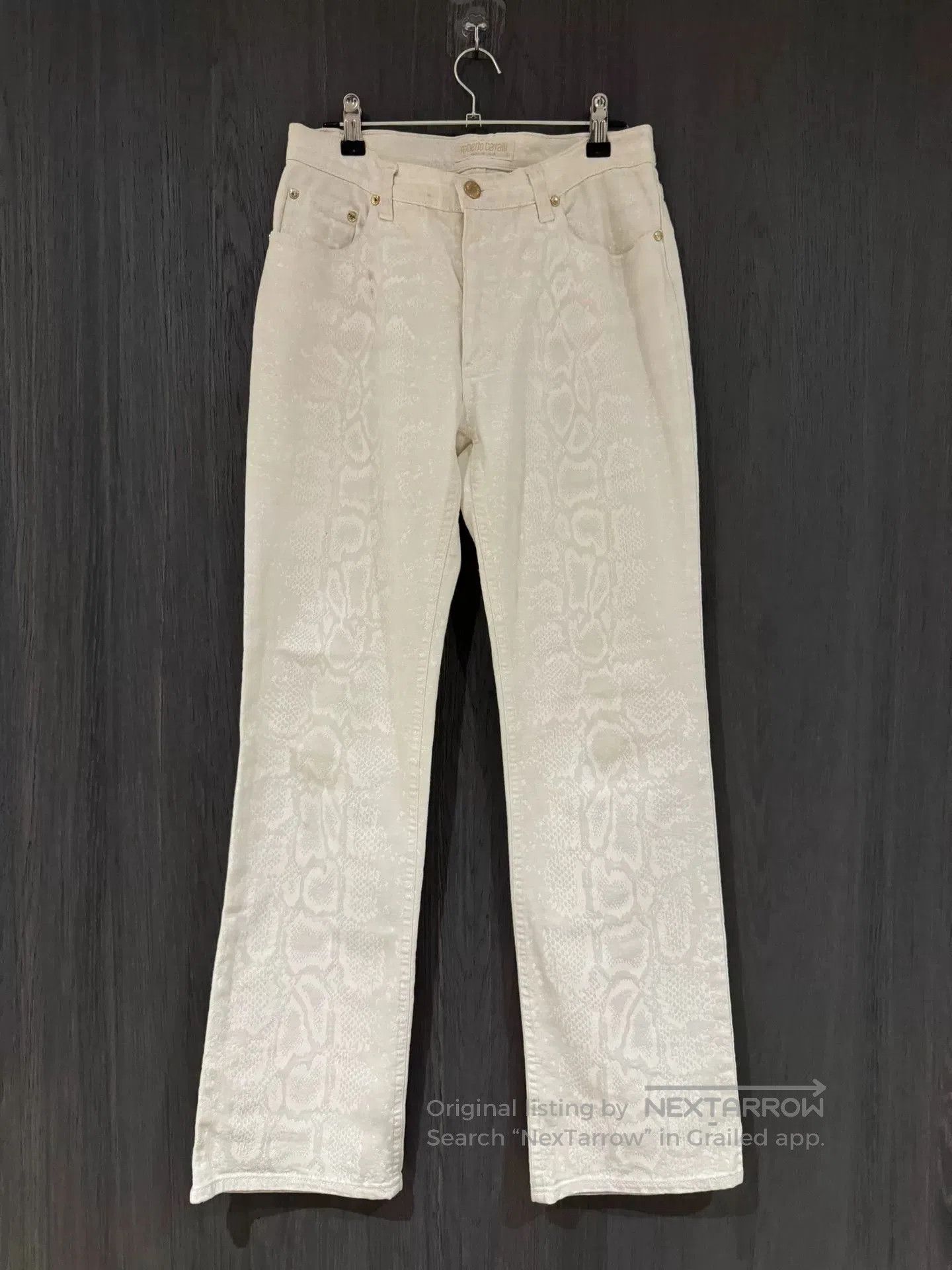 Roberto Cavalli Snake Skin Jeans.