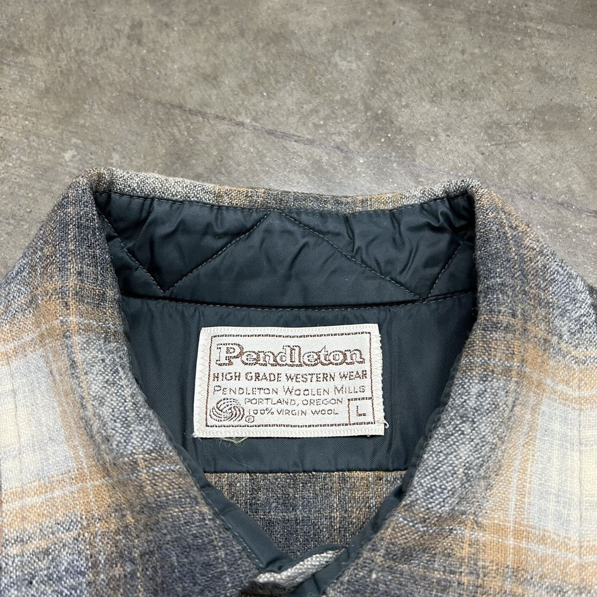 Vintage Pendleton sale 70’s/80’s Pearl Snap Wool Plaid Flannel Size M