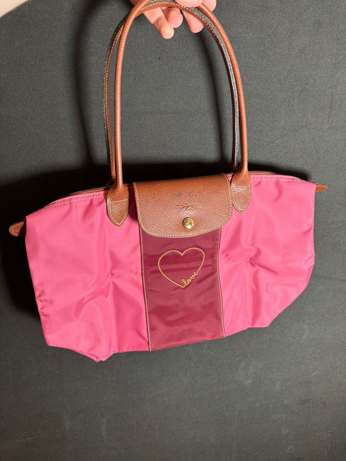 Longchamp NWOT Longchamp Le Pliage Pink Small Canvas Nylon Leather Size ONE SIZE - 1 Thumbnail