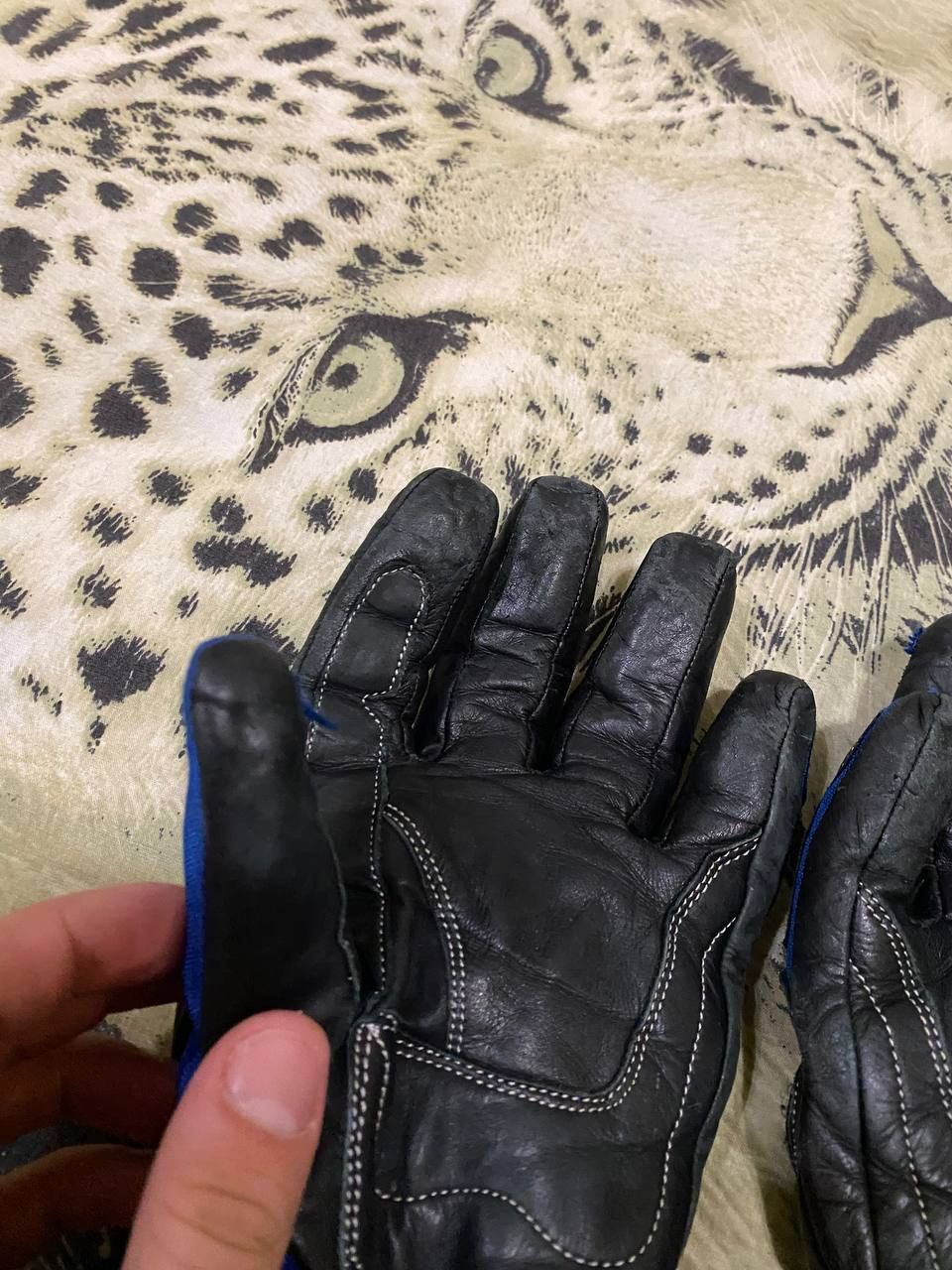 Other Motorbike Racing Gloves Motorcycle Goat Leather Glove Rider Size ONE SIZE - 11 Thumbnail