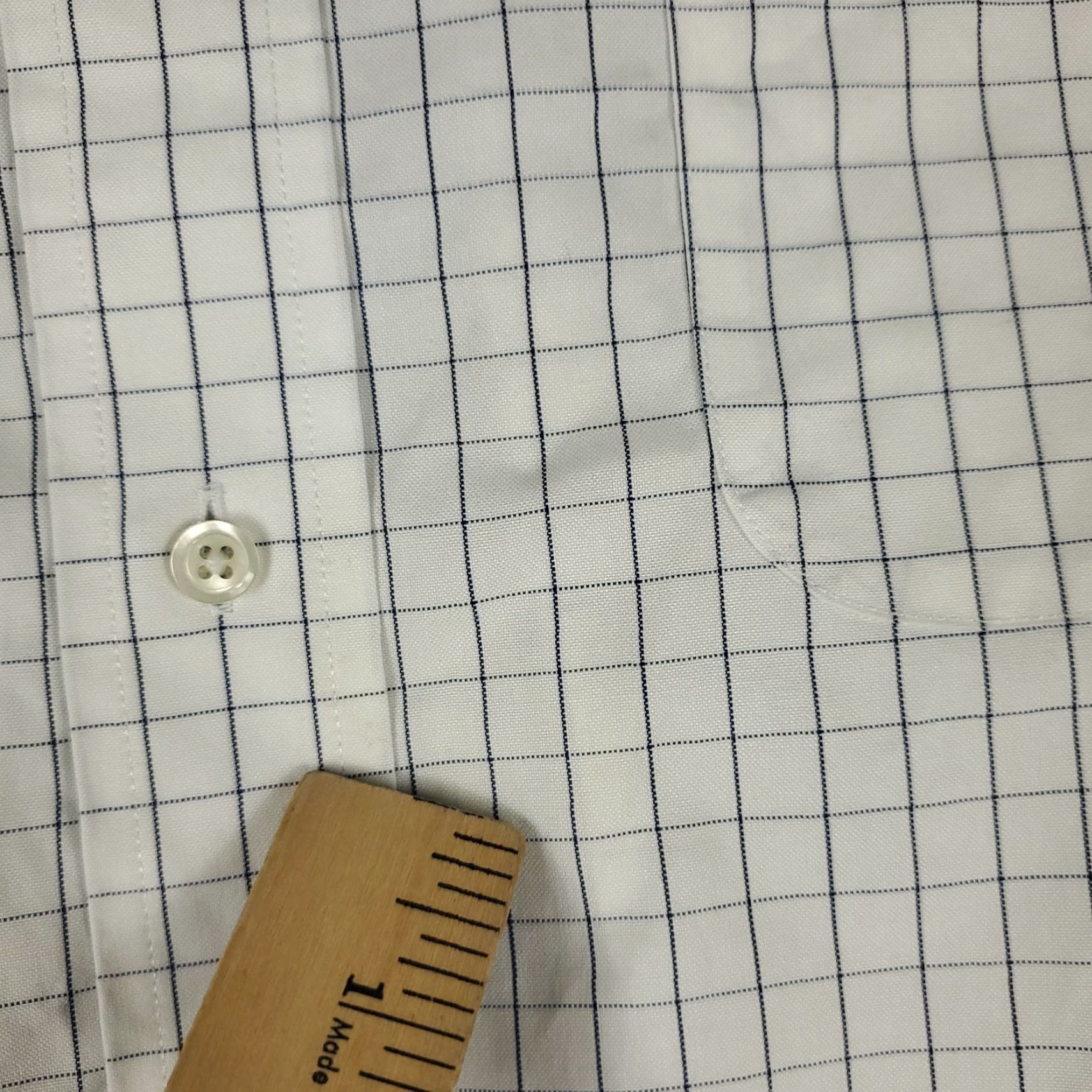 Brooks Brothers BROOKS BROTHERS Shirt Mens 17.5 White Check Madison Dress Button Up Long Sleeve Size 46R - 4 Thumbnail