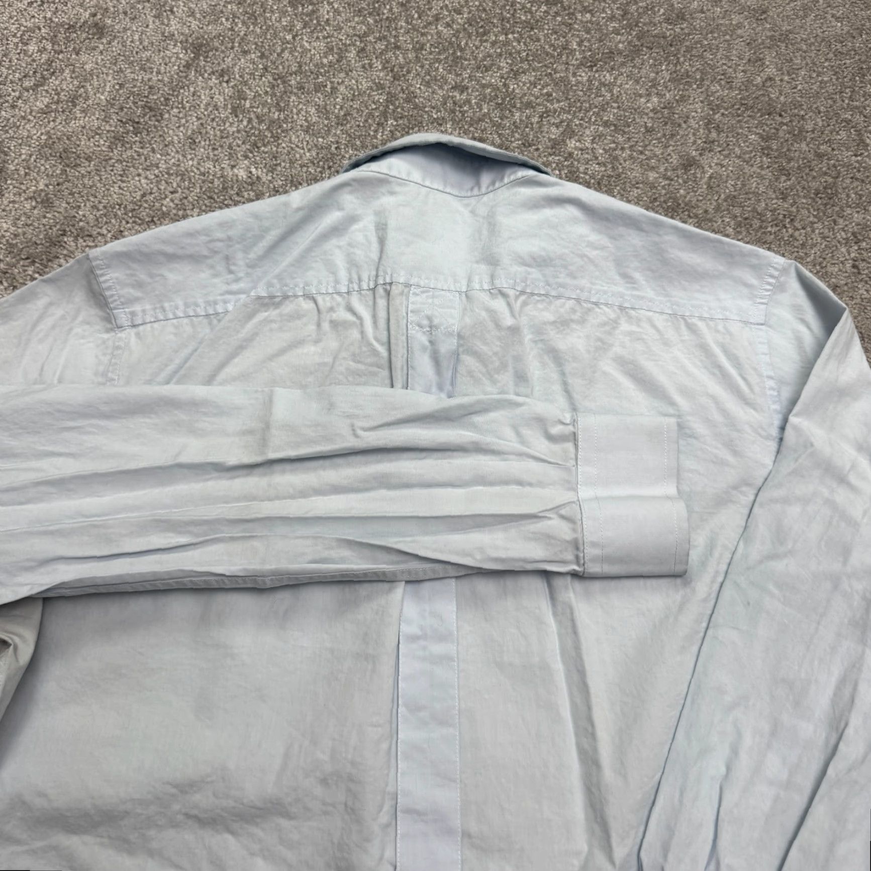 Reiss REISS Slim Fit Dress Shirt Men's Medium Light Blue Cotton Pocket Classic Business Casual Size 40R - 3 Thumbnail